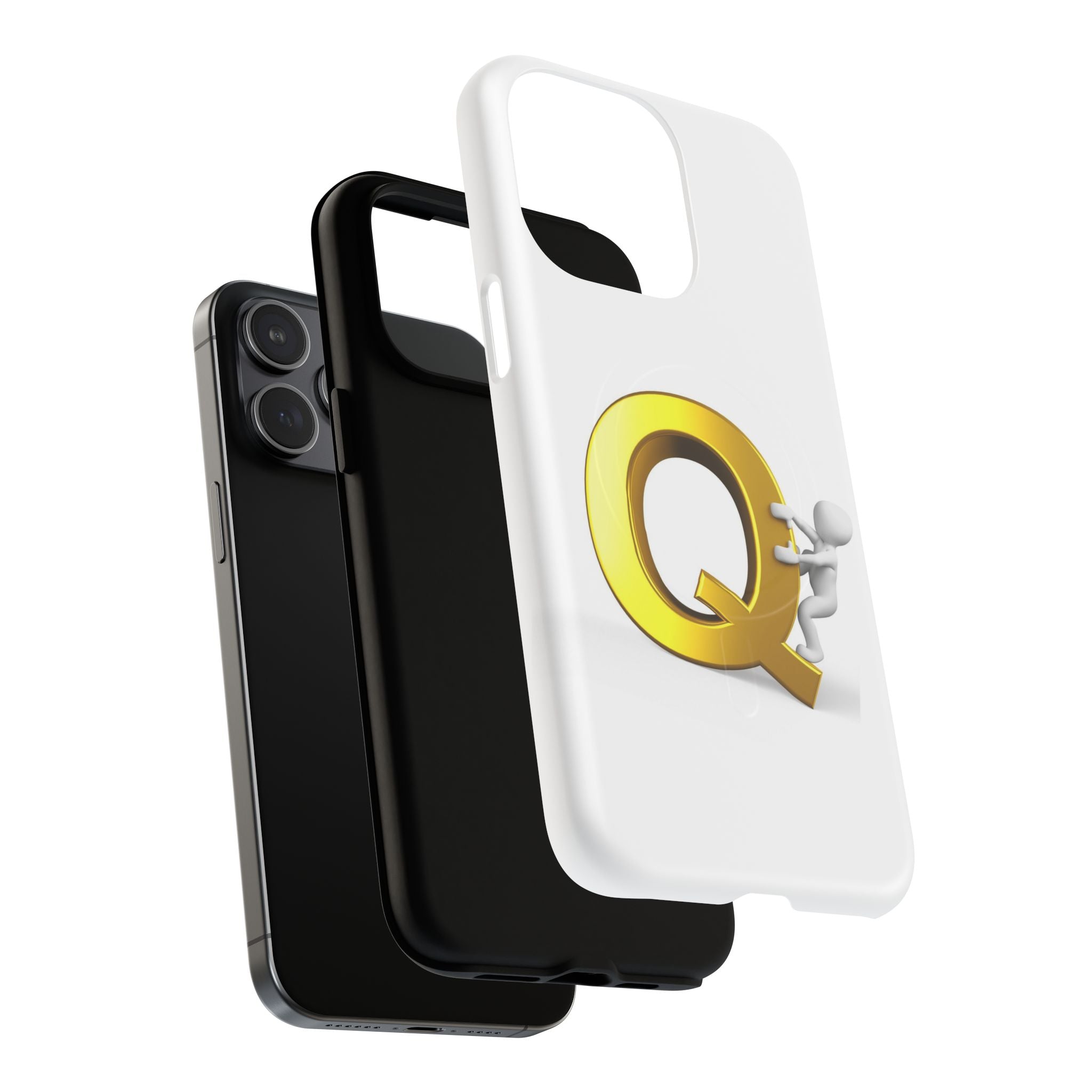 Gold Letter Q design phone case | Magnetic Tough Case