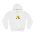 Gold 3D Letter A Hoodie | Monogram Initial A sweatshirt