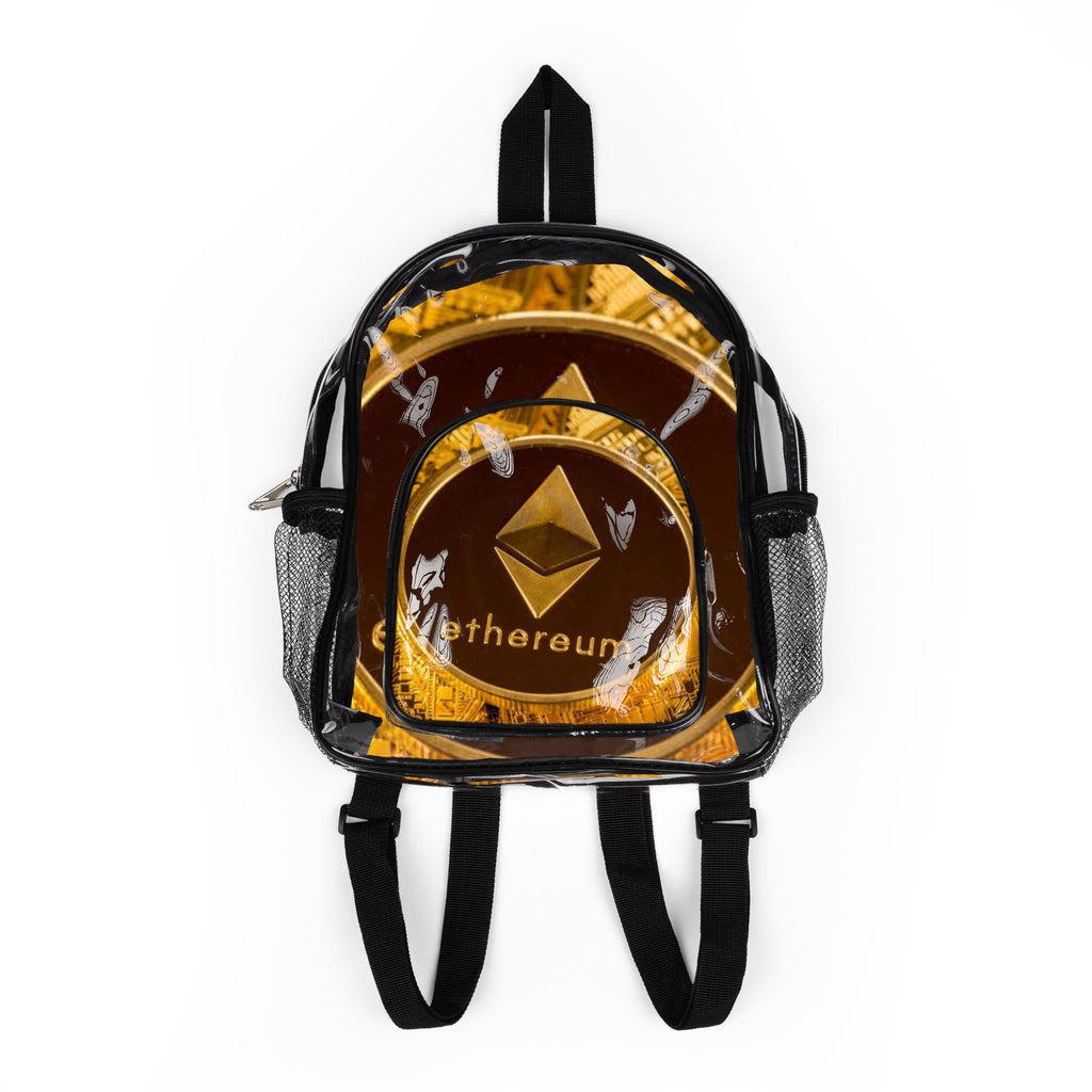 Ethereum Coin Design Clear Stadium Backpack | Crypto Logo Clear Backpack