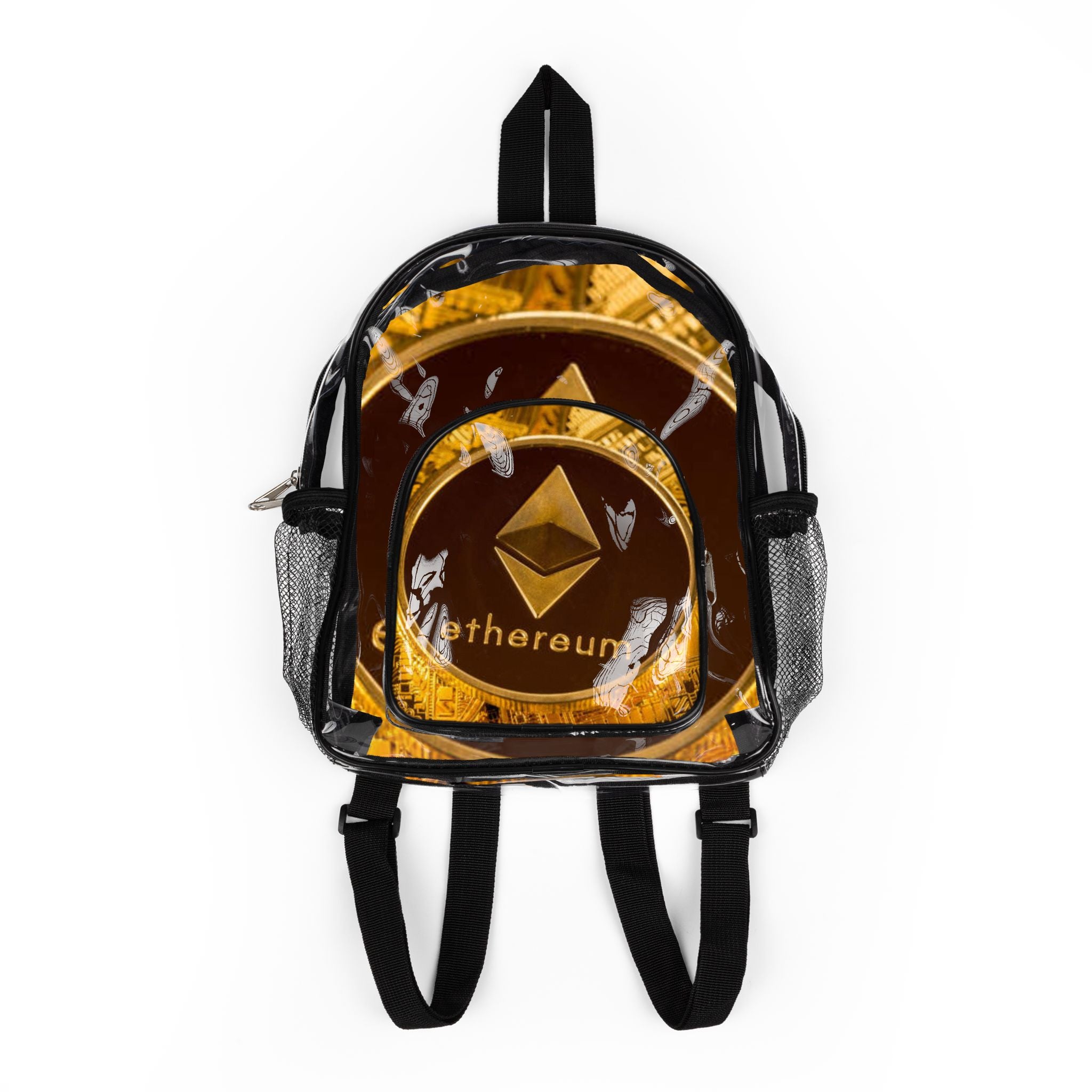 Ethereum Coin Design Clear Stadium Backpack | Crypto Logo Clear Backpack