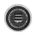 Solana Cryptocurrency Coin round rug | Crypto Logo Floor Mat, Modern Gray Accent