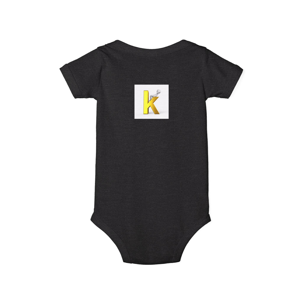 Yellow Letter K Initial Onesie | Infant One Piece
