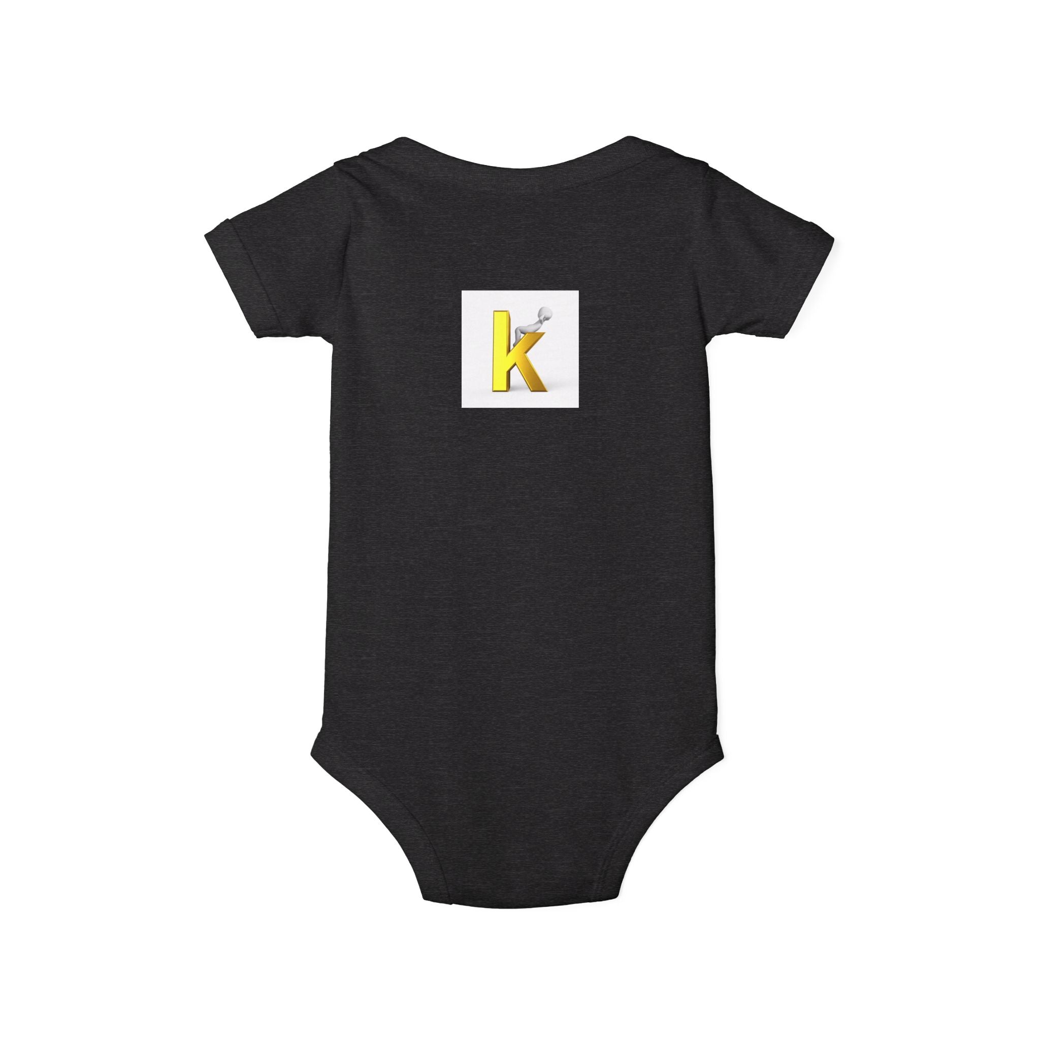Yellow Letter K Initial Onesie | Infant One Piece