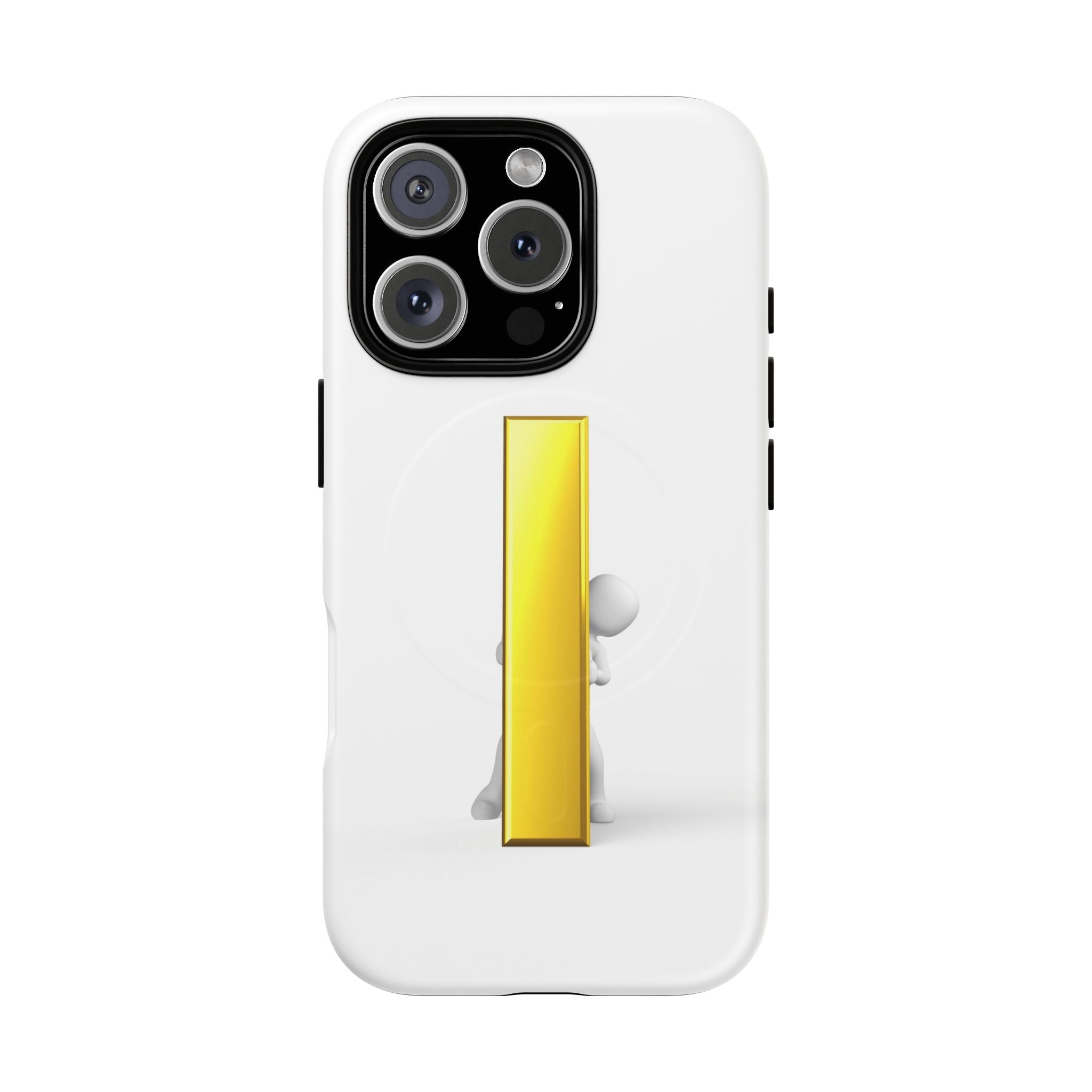 Yellow Gold Letter i 3D Figure phone case | Tough Magnetic Case