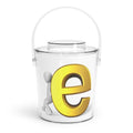 Gold Letter E Graphic Ice Bucket