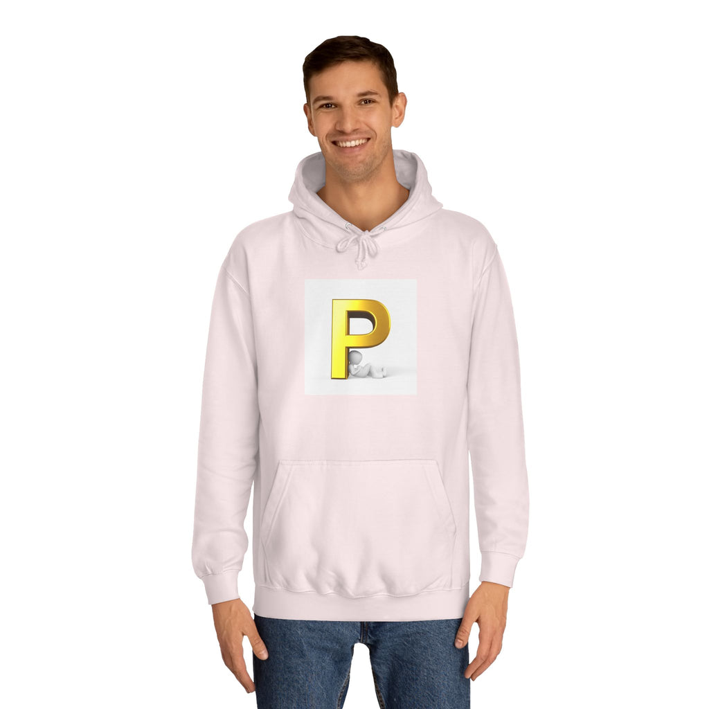 Gold Letter P hoodie | Monogram Initial Pullover