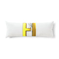 Gold Letter H with Climbing Figure Body Pillow | Initial Monogram Decor