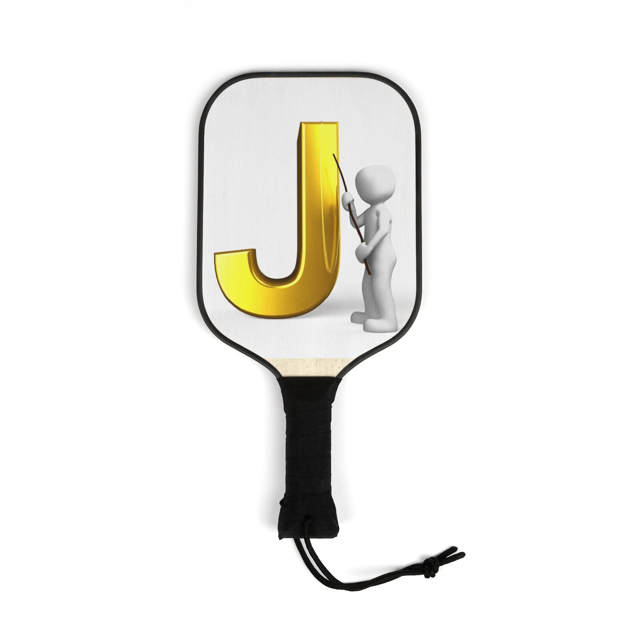 Golden Letter J Pickleball Paddle