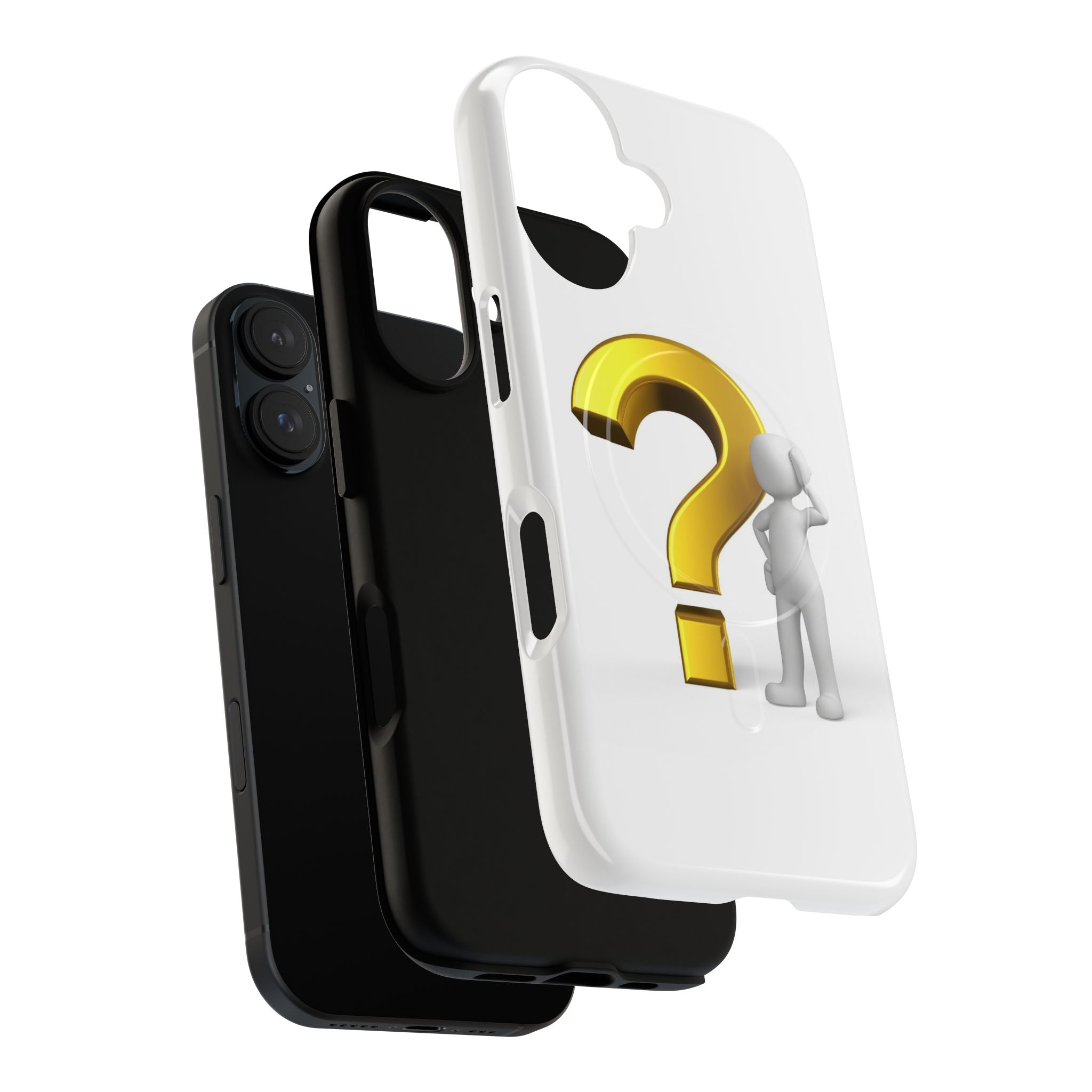 3D Question Mark Figure phone case | Tough Magnetic Case