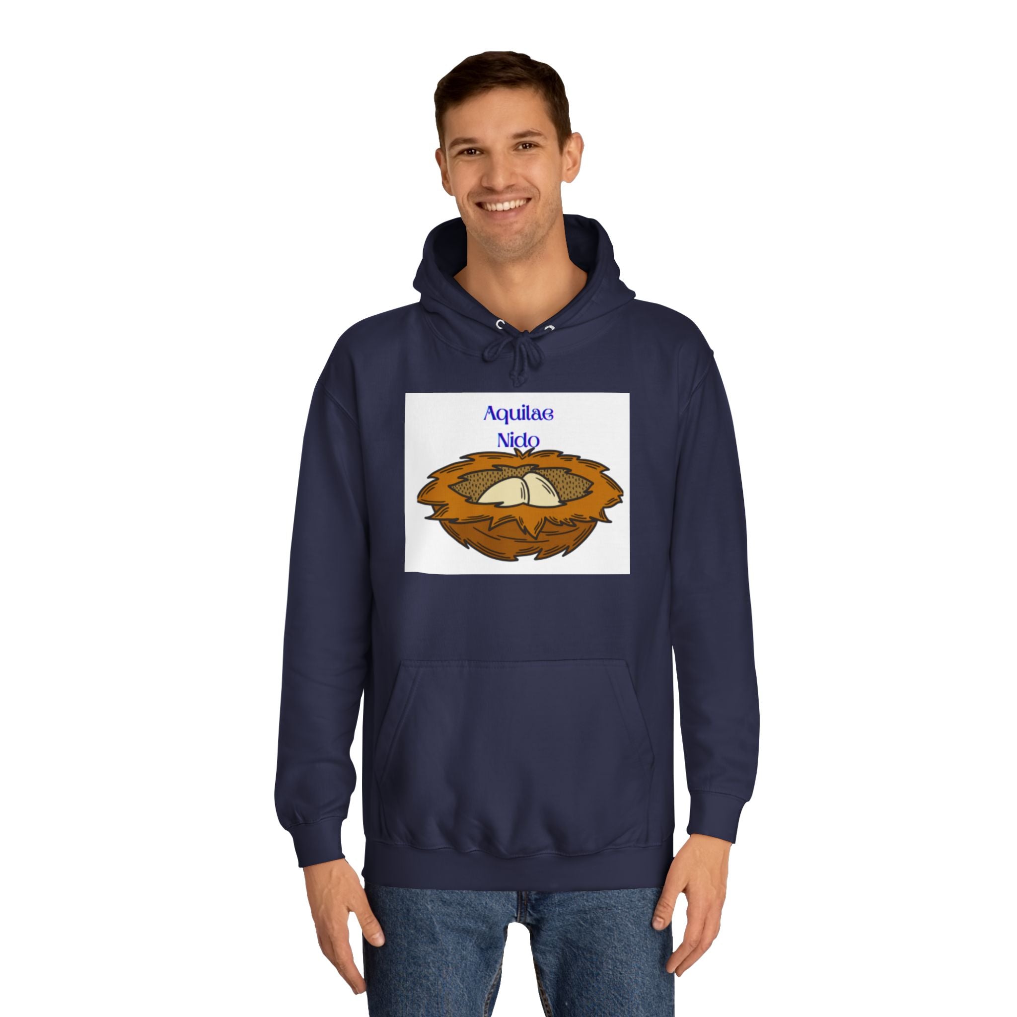 Aquilae Nido Nest Illustration Hoodie | College Crest Style