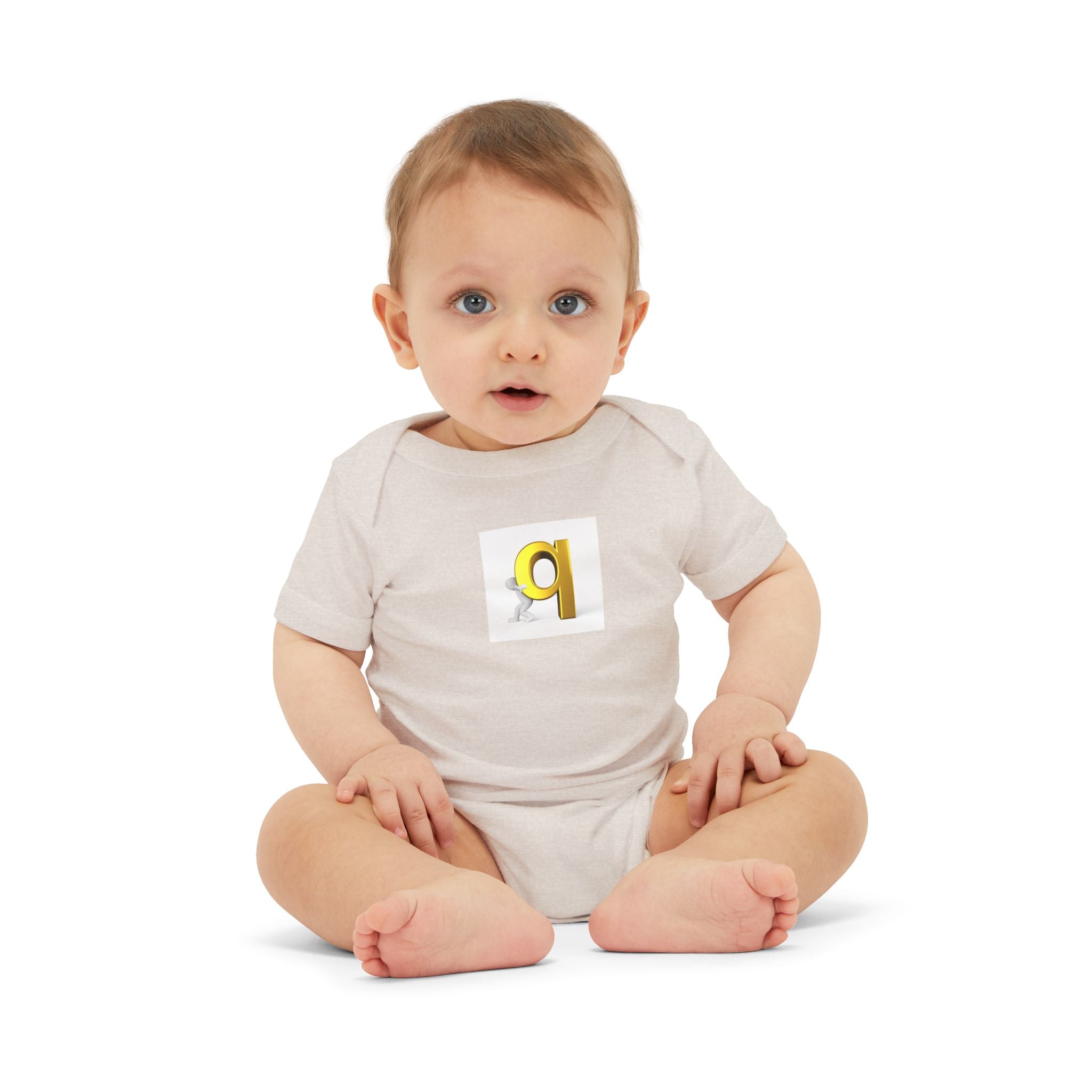 Letter q Illustration Onesie | Minimal Baby Bodysuit