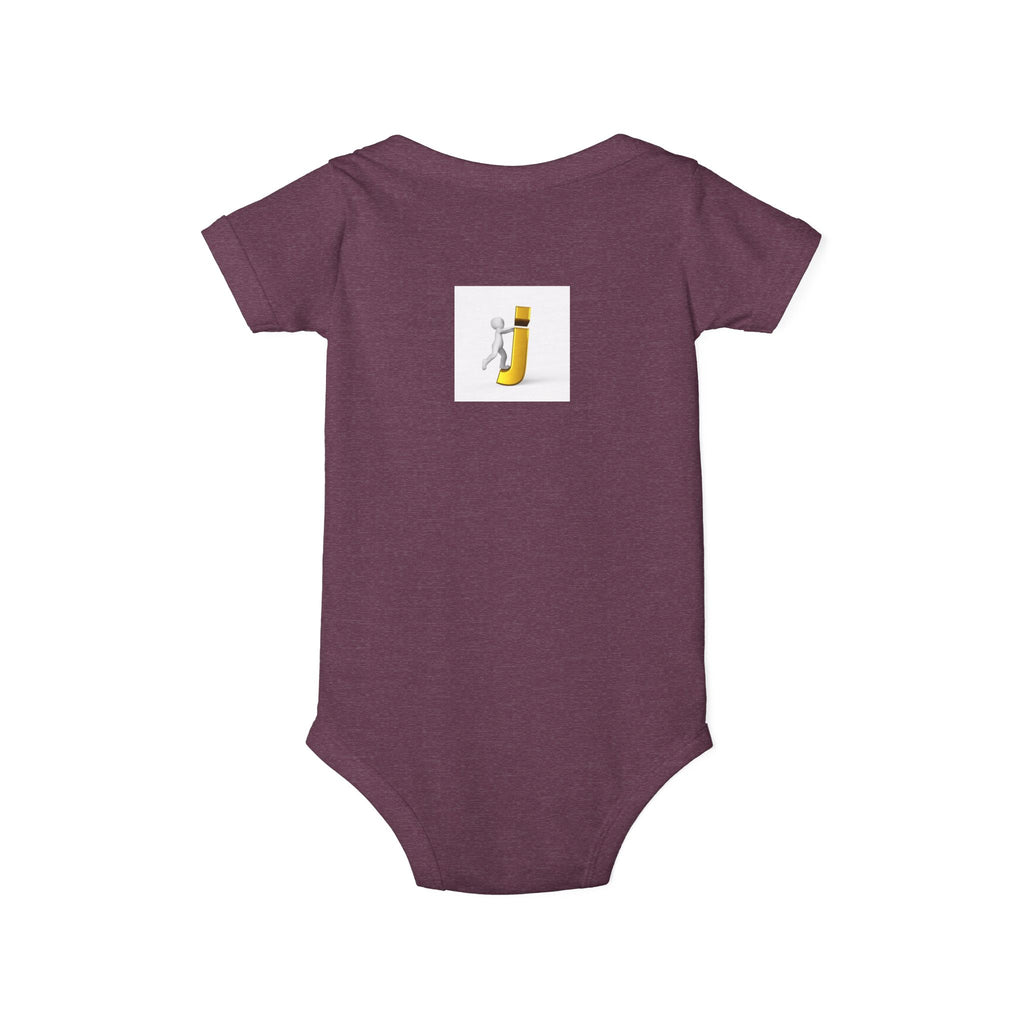 Figure Riding Letter J | Infant One Piece | Cute Bodysuit