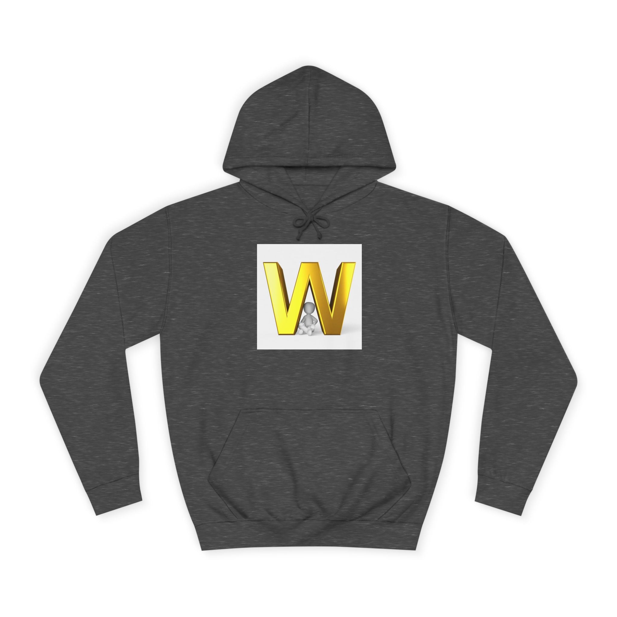 Sweat à capuche lettre W 3D dorée | Sweat initial monogramme