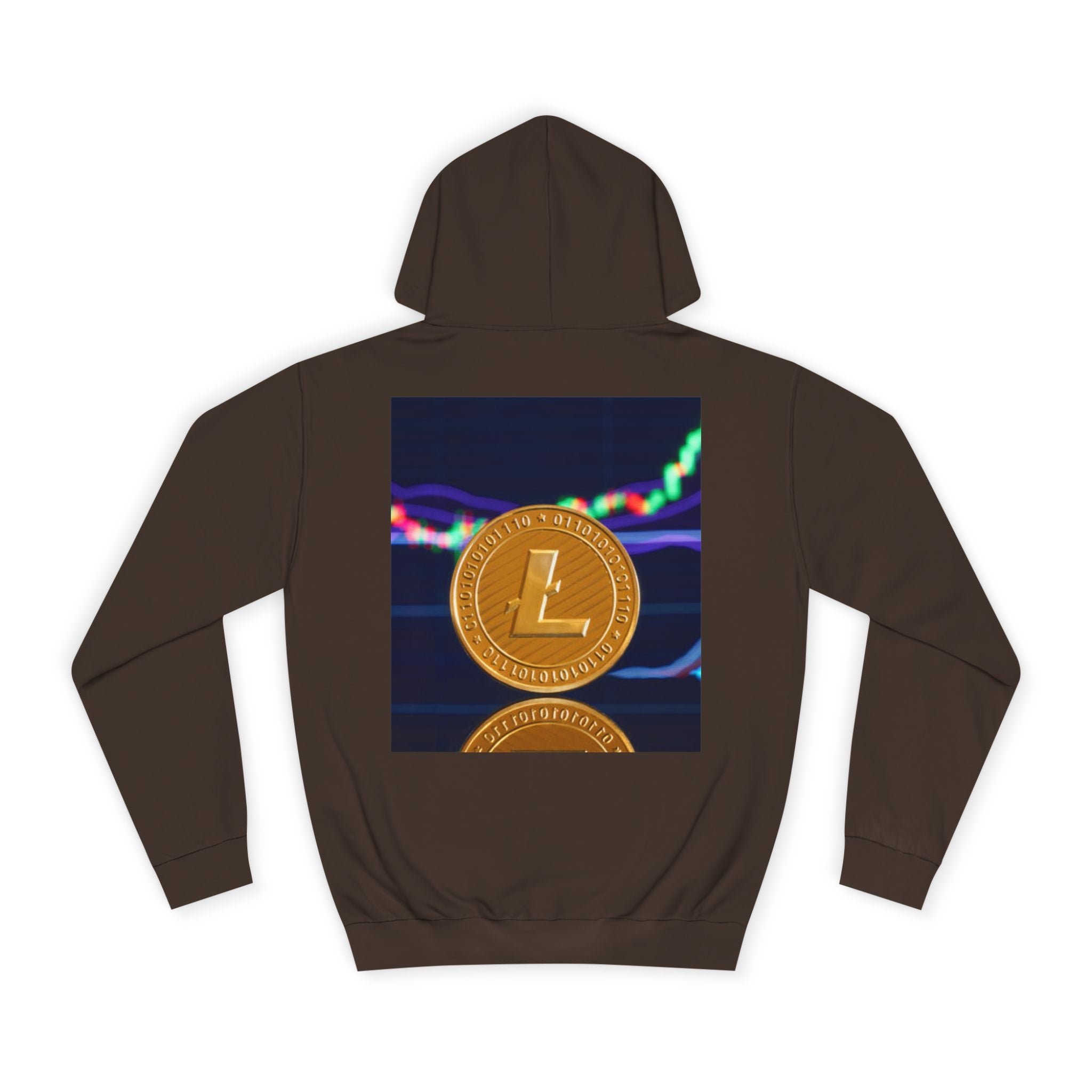 Litecoin Coin Graphic Hoodie | Crypto Chart Design, Digital Currency Apparel