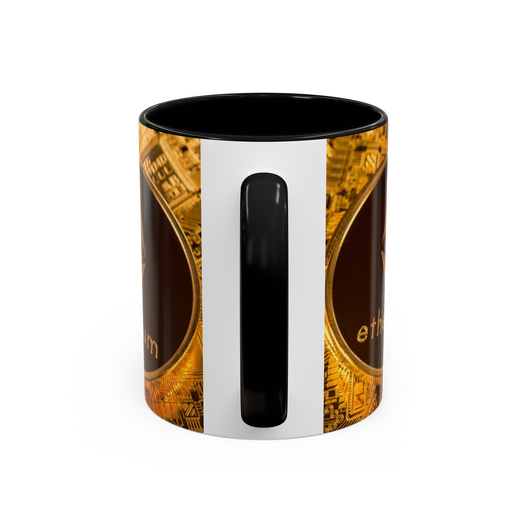 Ethereum Coin Accent Mug | Crypto Logo Coffee Mug