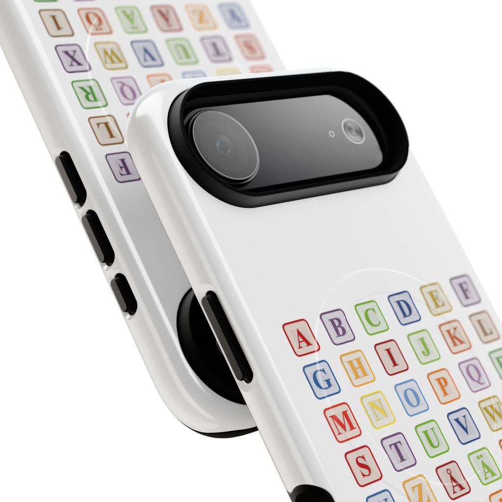 Alphabet Blocks Phone Case | Magnetic Tough Case, Colorful Letter Grid