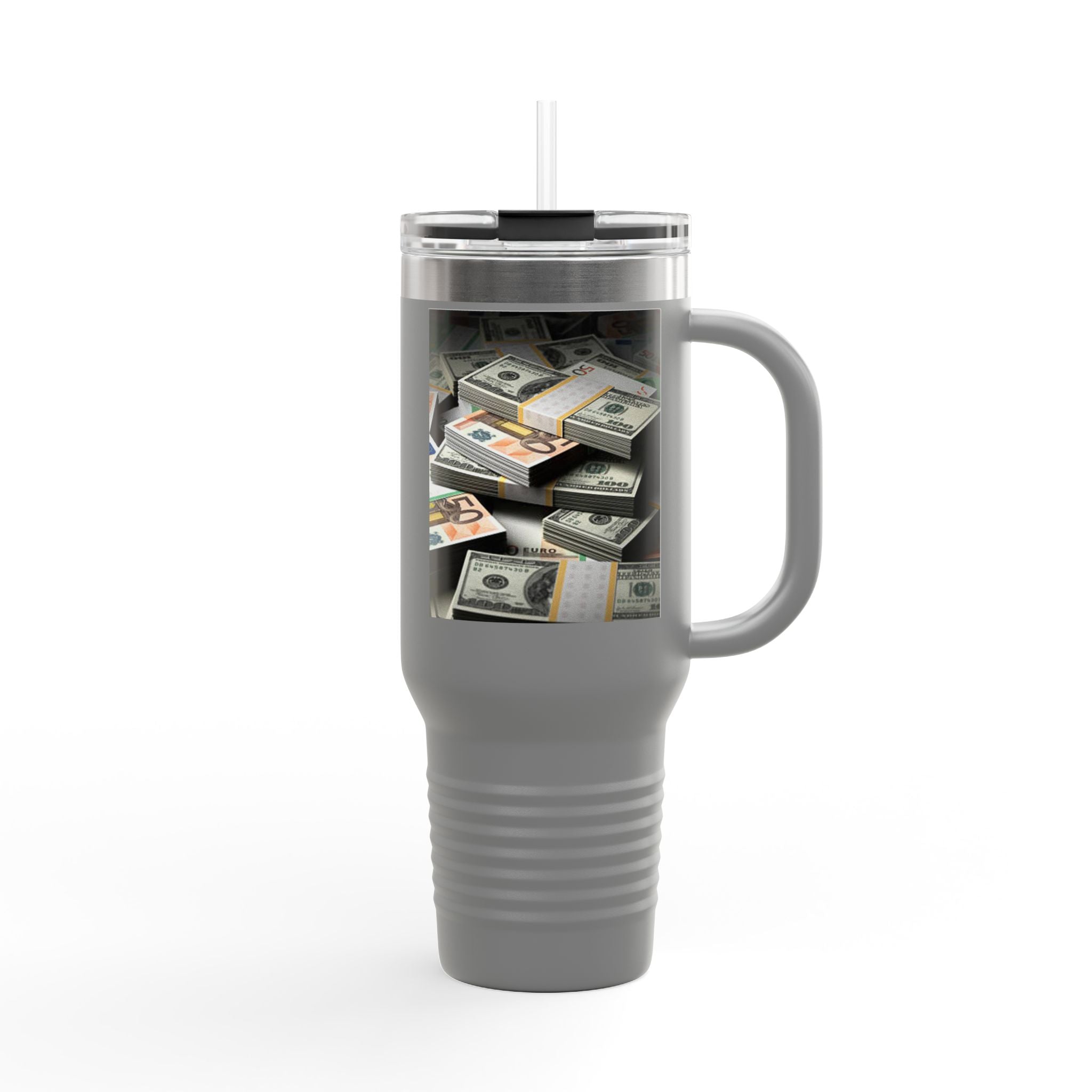 Stacked Cash Money design Insulated Travel Mug | 40oz