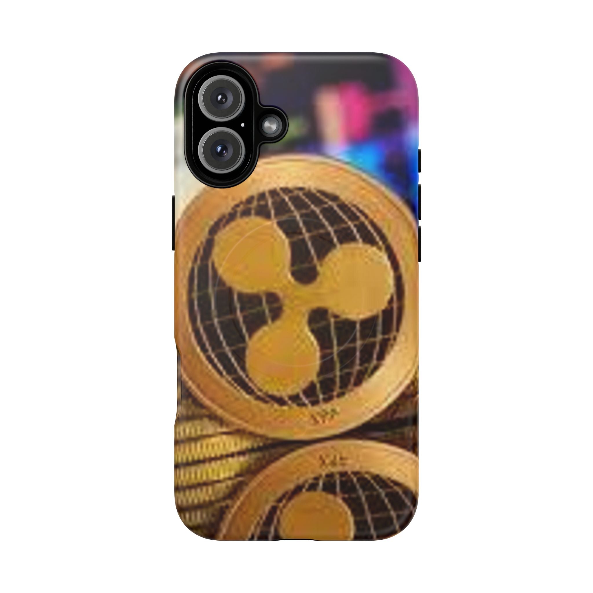 Coque de protection rigide magnétique design Ripple Coin | Coque de téléphone Crypto Ripple