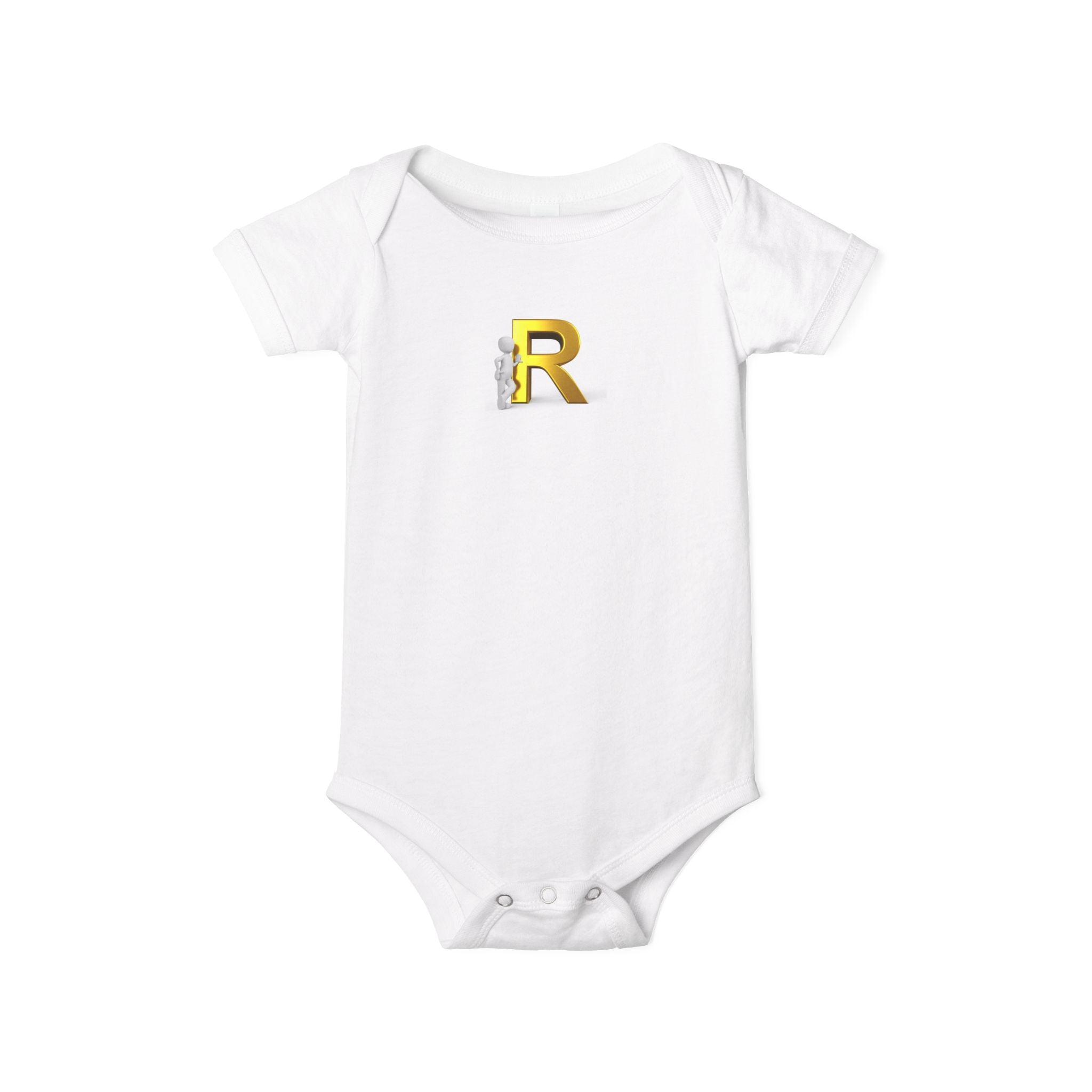 Body pour bébé avec monogramme R doré | Body bébé