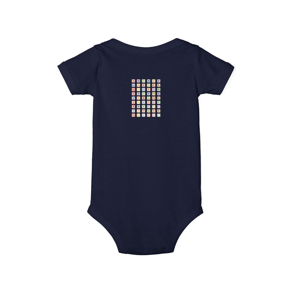 Colorful Alphabet Grid Infant One Piece | Baby Bodysuit