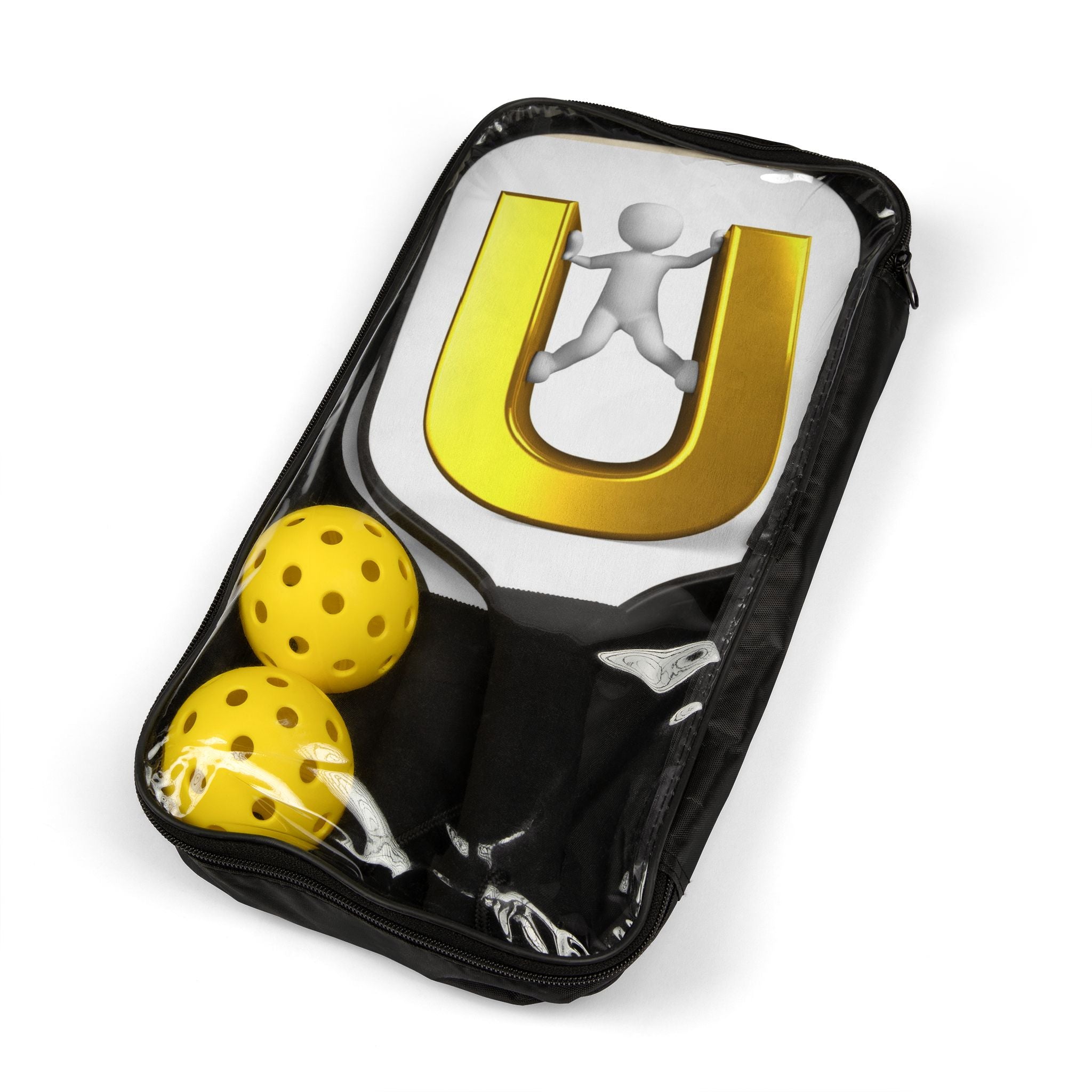 Golden Letter U Figure Pickleball Paddle