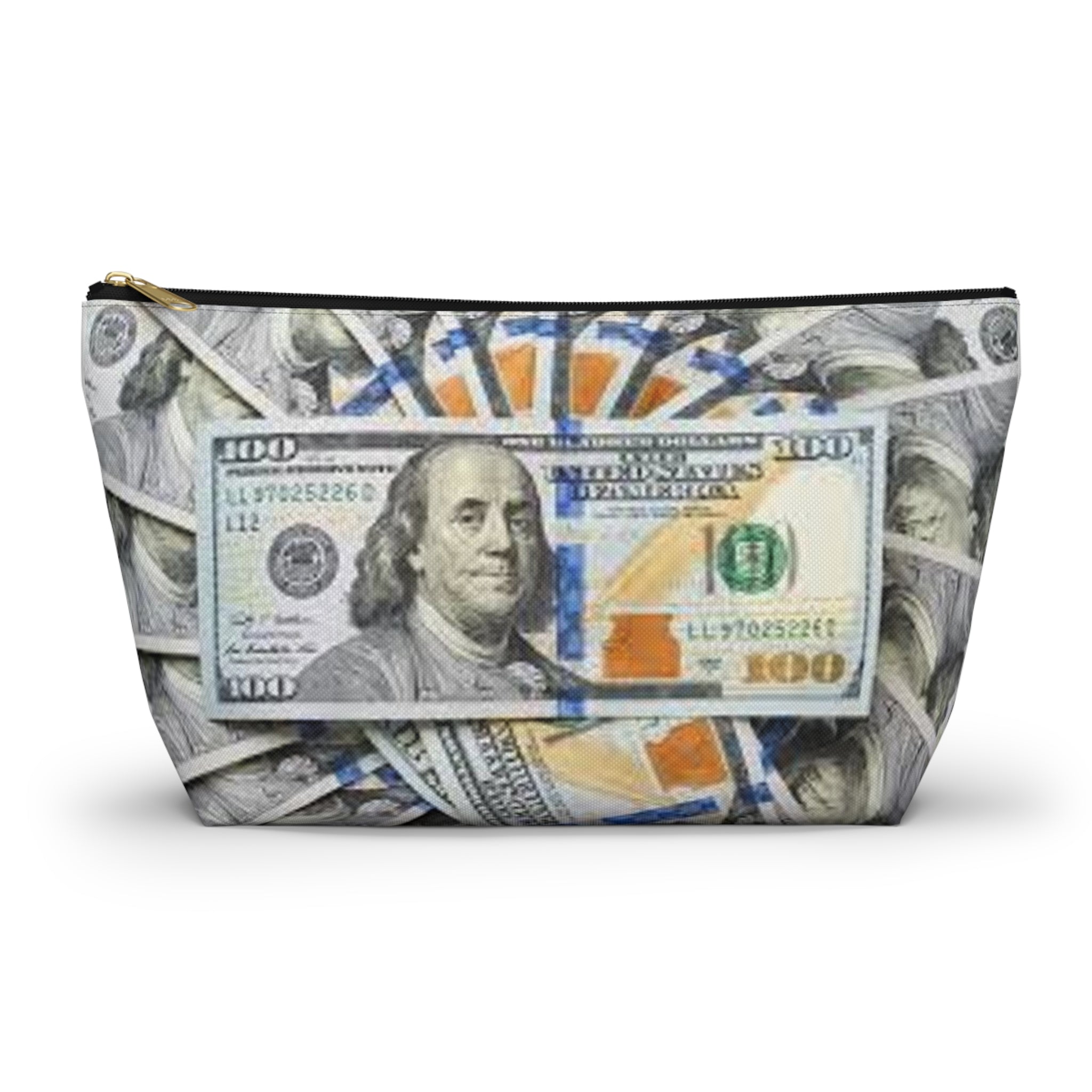 Hundred Dollar Bills Accessory Pouch | Money Print Makeup Bag