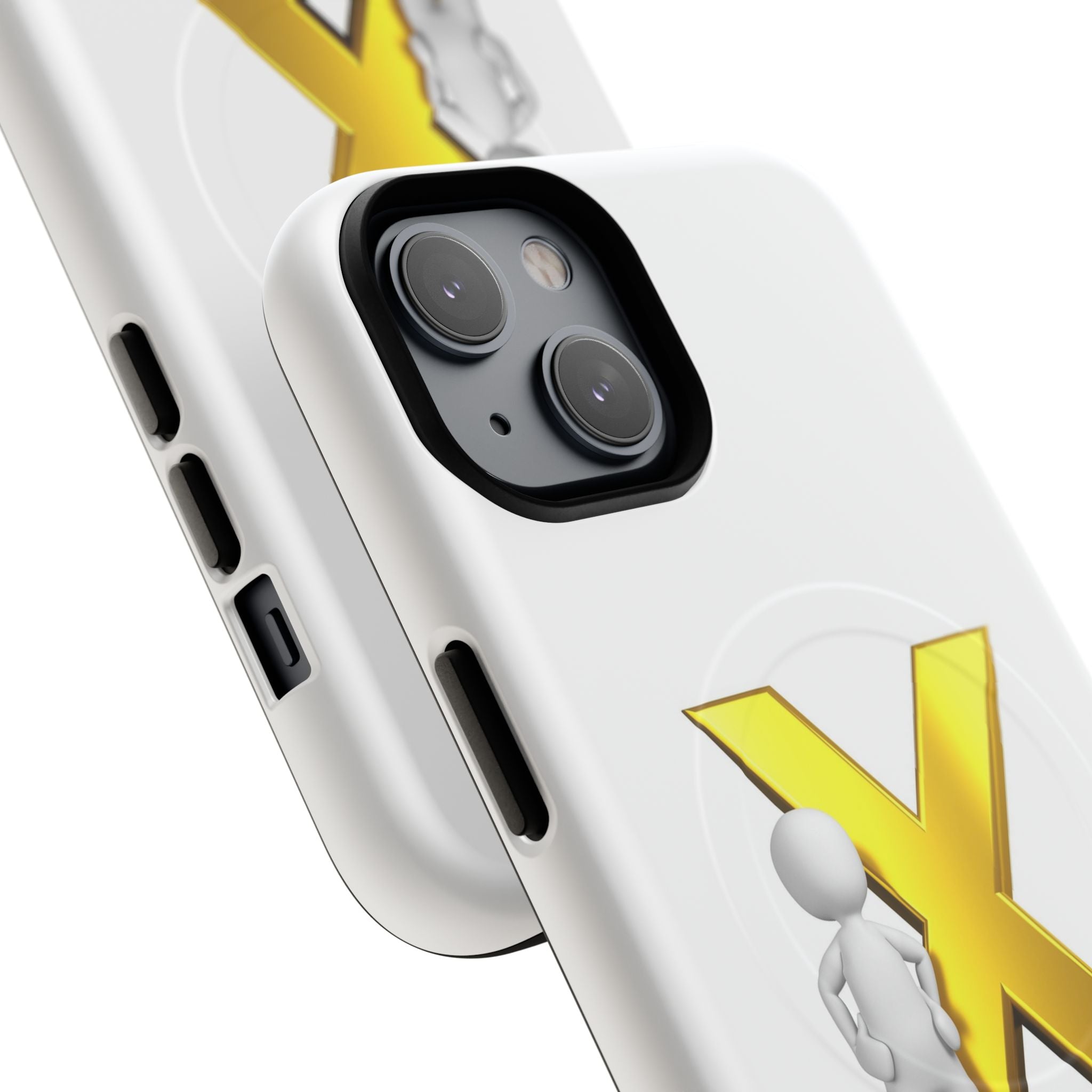 3D Figure with Gold X phone case | Magnetic Tough Case