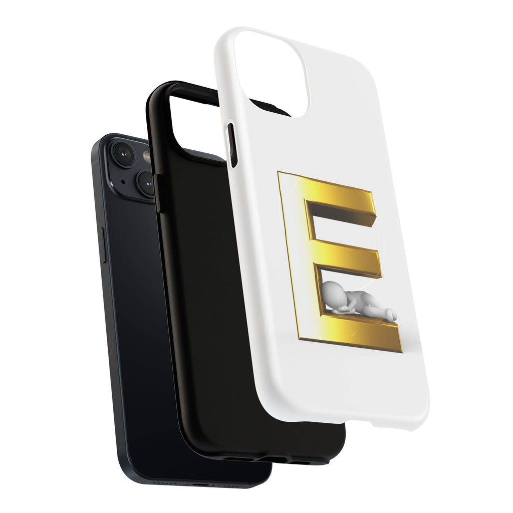Gold Letter E monogram Phone Case | Magnetic Tough Case