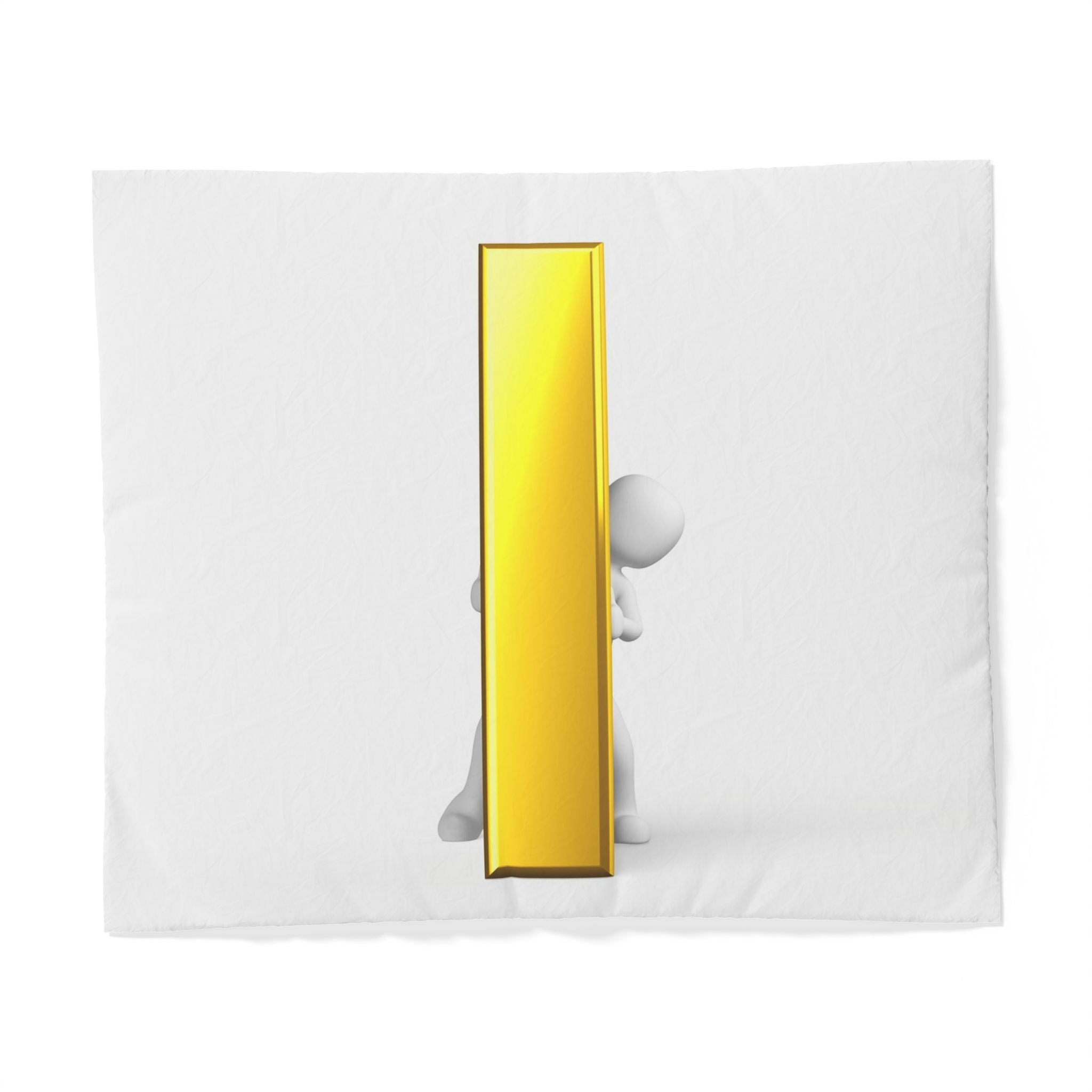 Housse de couette minimaliste lettre i dorée | Housse de couette en coton