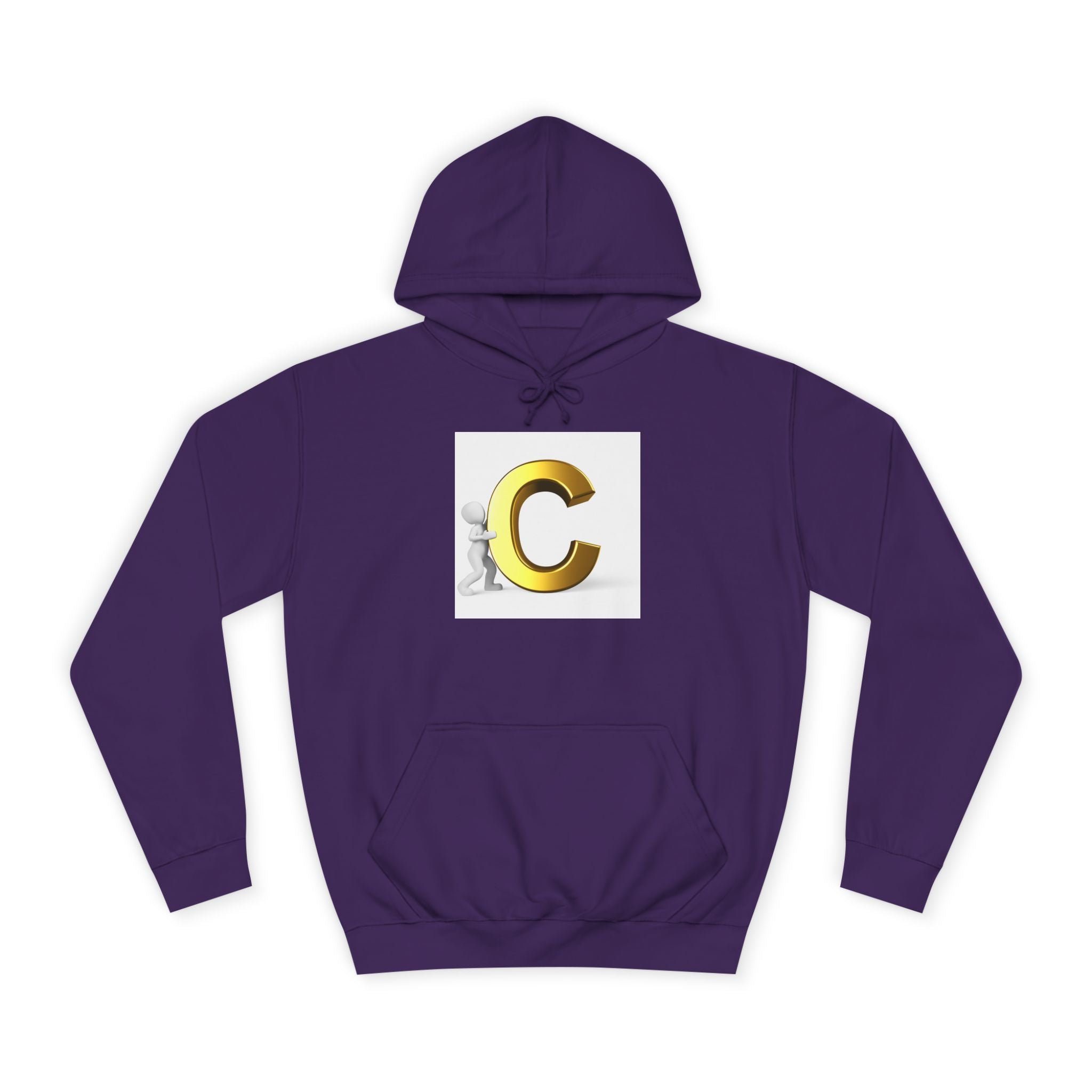 Gold Letter C Hoodie | Monogram Initial C Sweatshirt