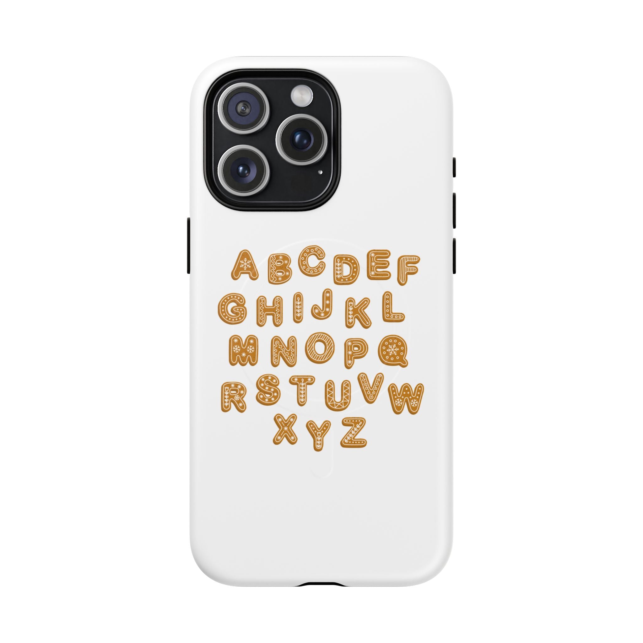 Coque de Téléphone Alphabet Cookie | Coque Magnétique Robuste, Lettrage Mignon