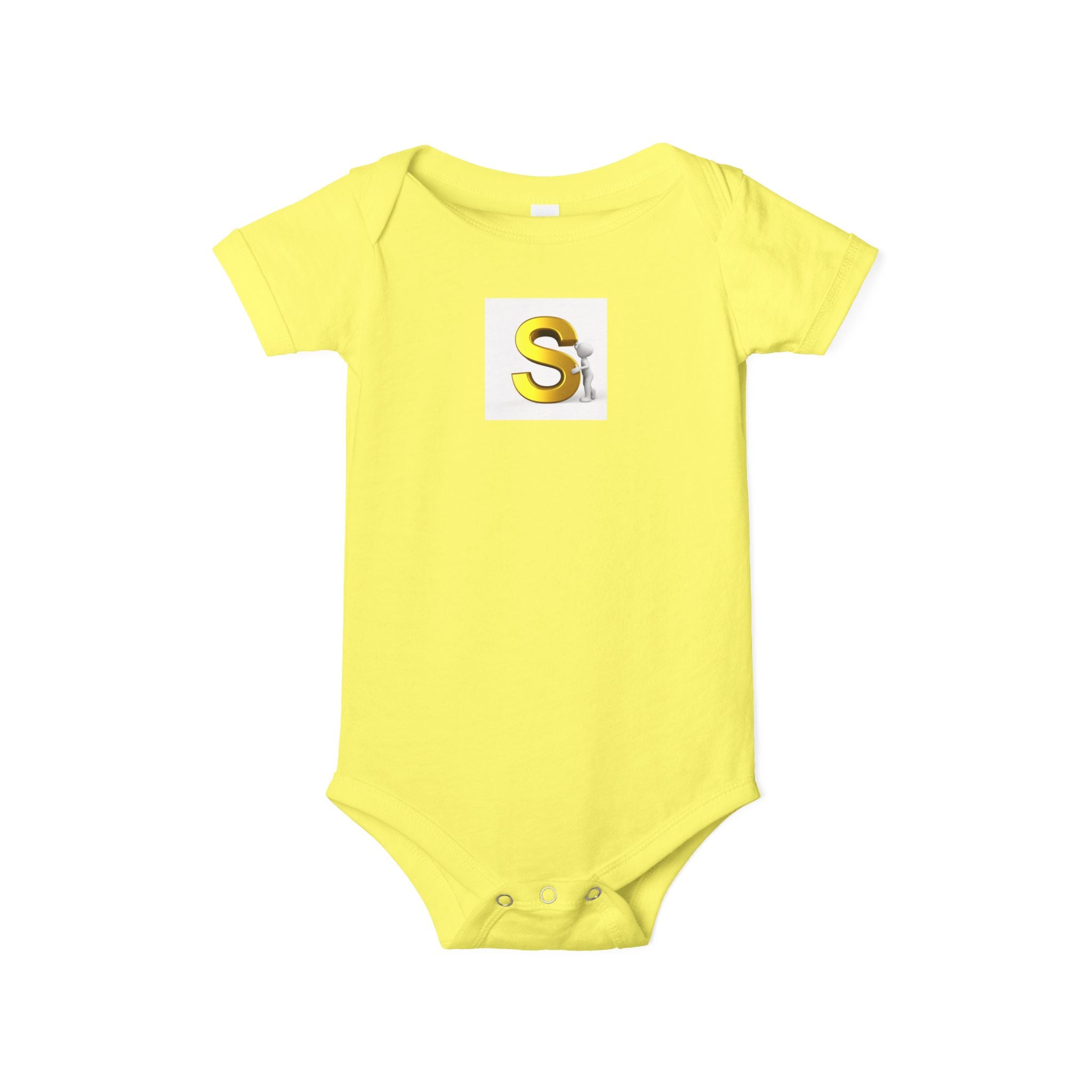 Body Bébé Monogramme Lettre S Dorée | Body pour Bébé avec Initiale
