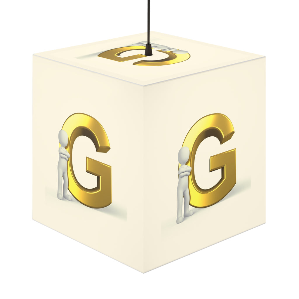 Gold Letter G Cube Lamp | Light Cube Lamp