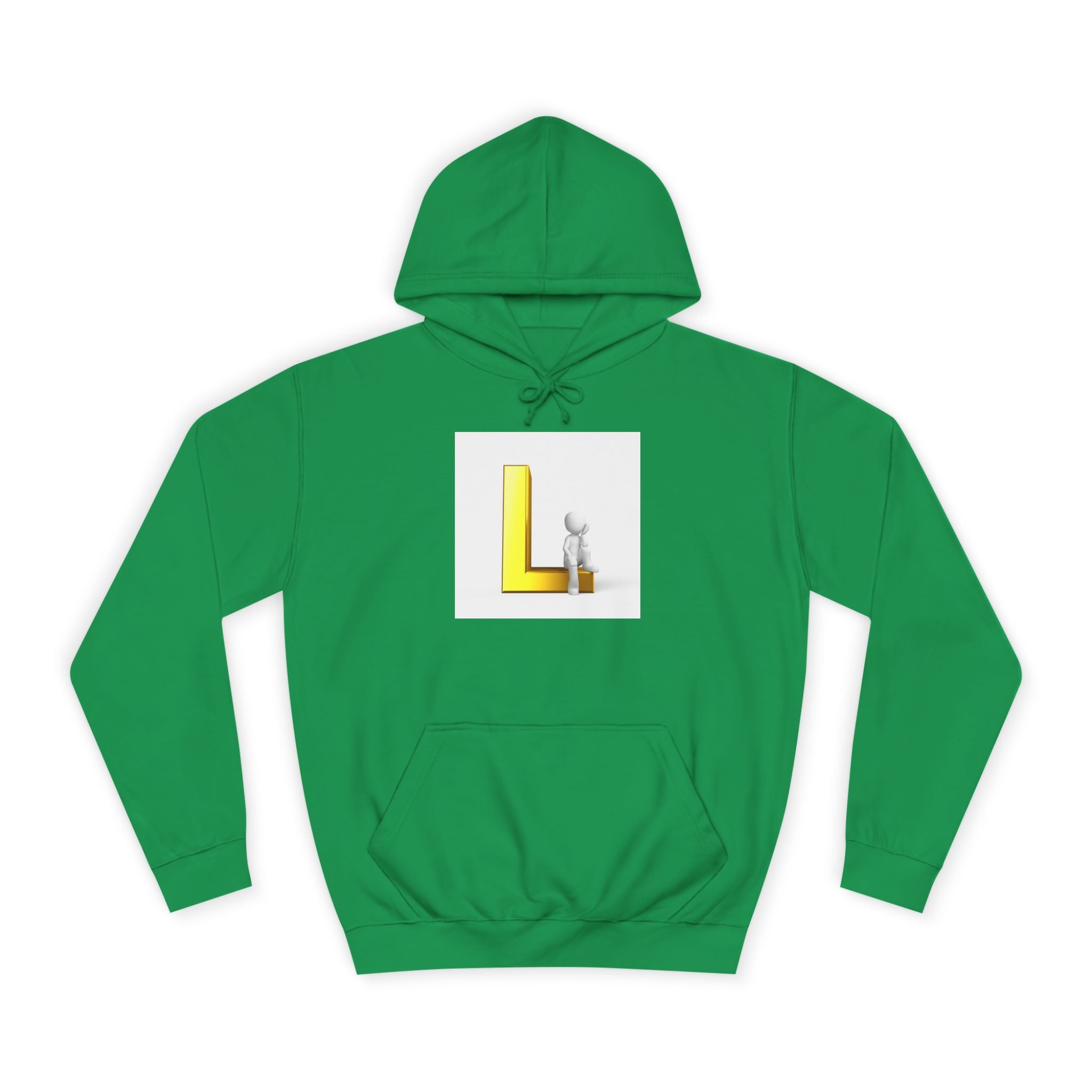 Sweat à capuche lettre L en 3D avec figurine | Sweat initial L