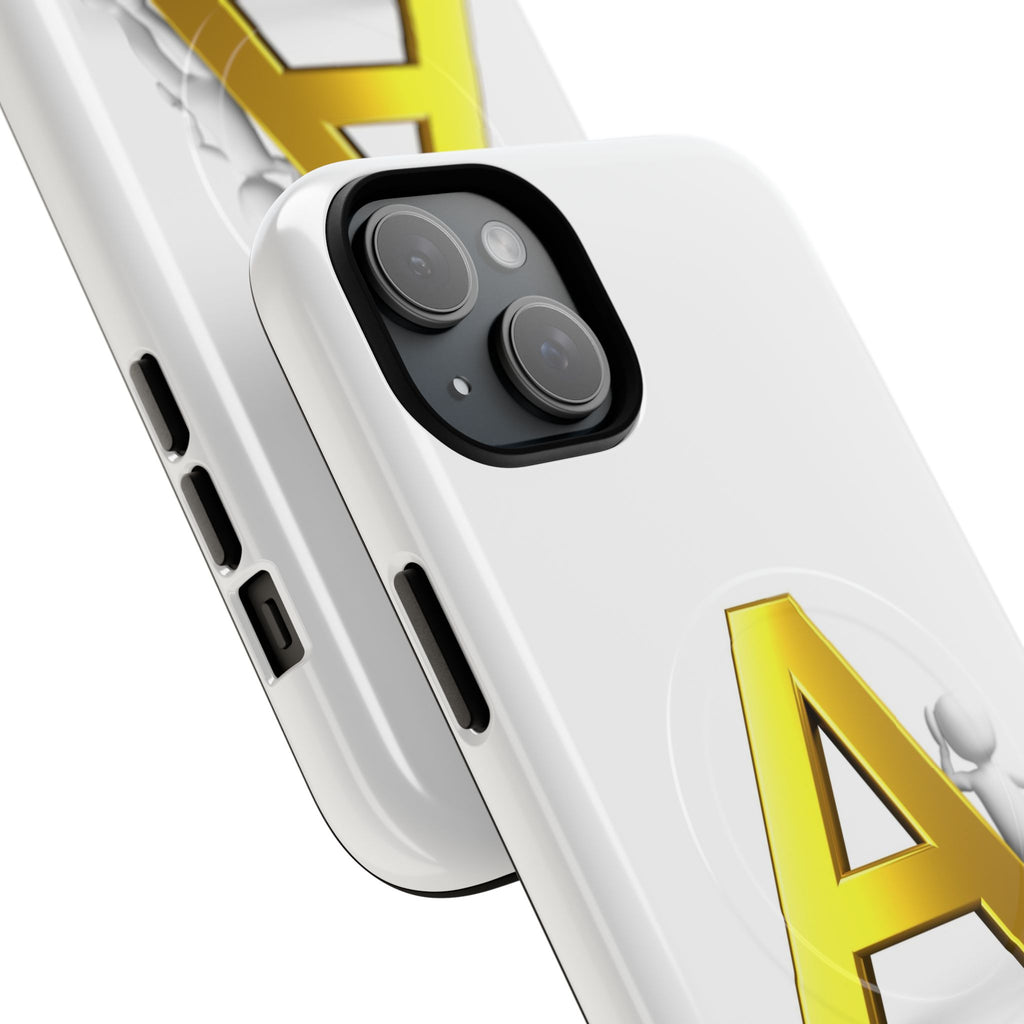 Gold Letter A Phone Case | Tough Magnetic Case, Initial Monogram