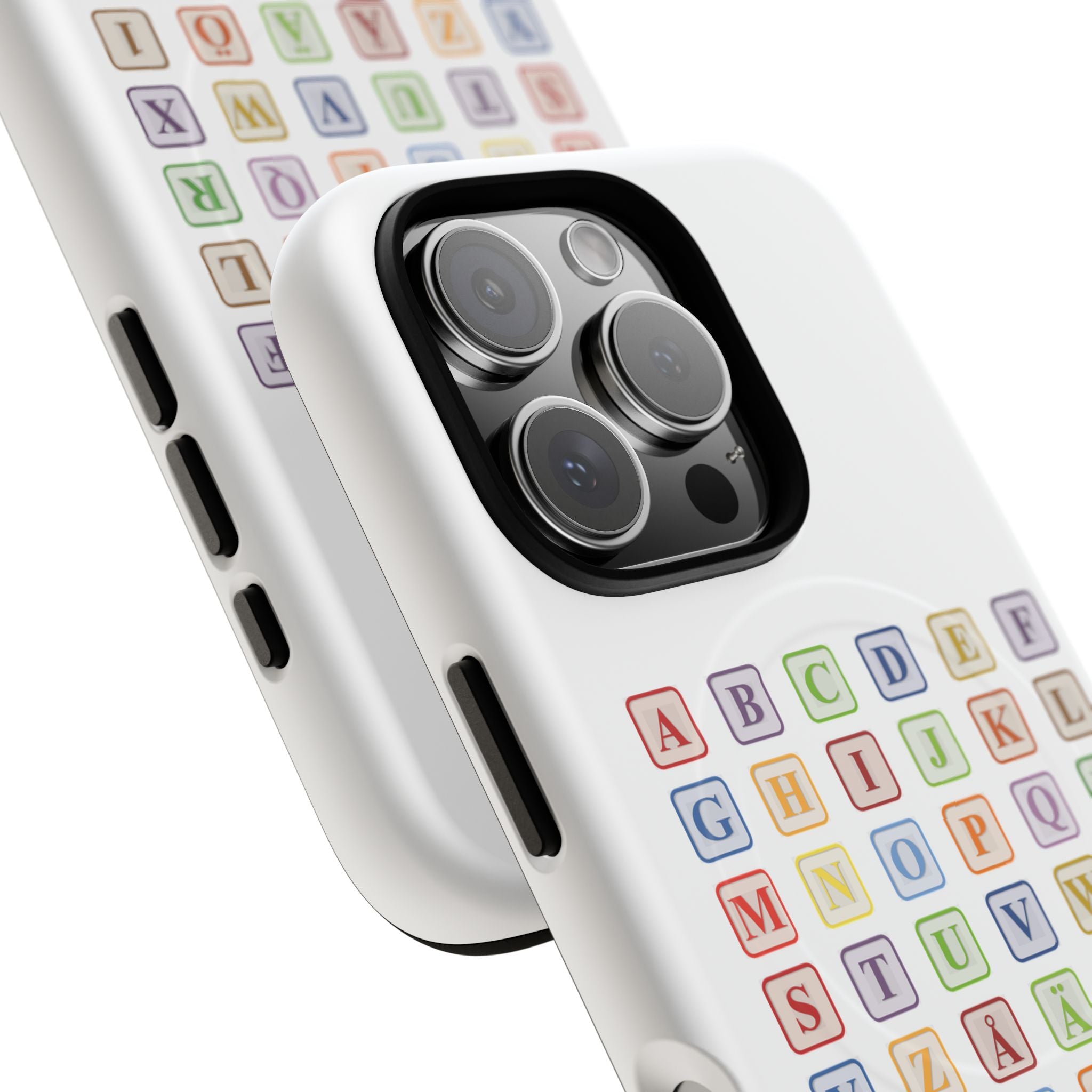 Alphabet Blocks Phone Case | Magnetic Tough Case, Colorful Letter Grid