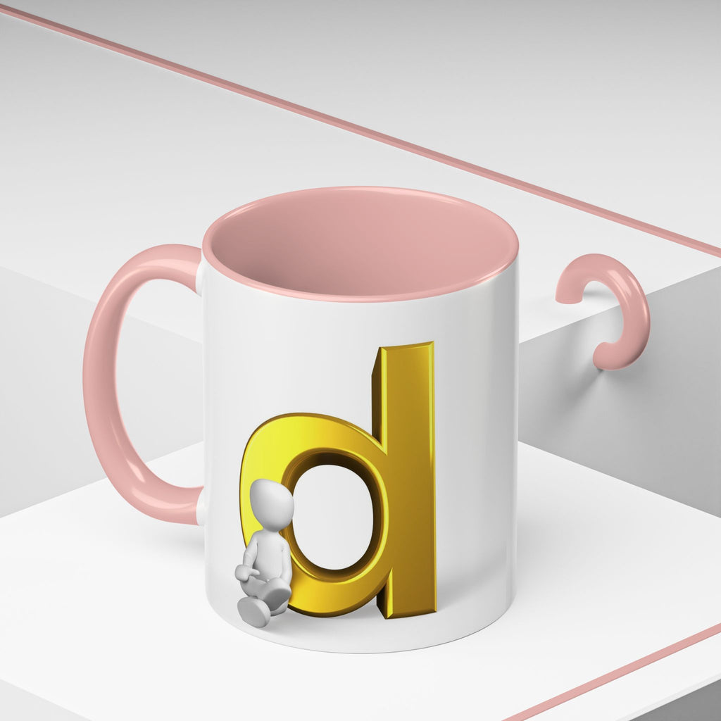 Gold Letter D Mug | Accent Coffee Mug 11oz 15oz