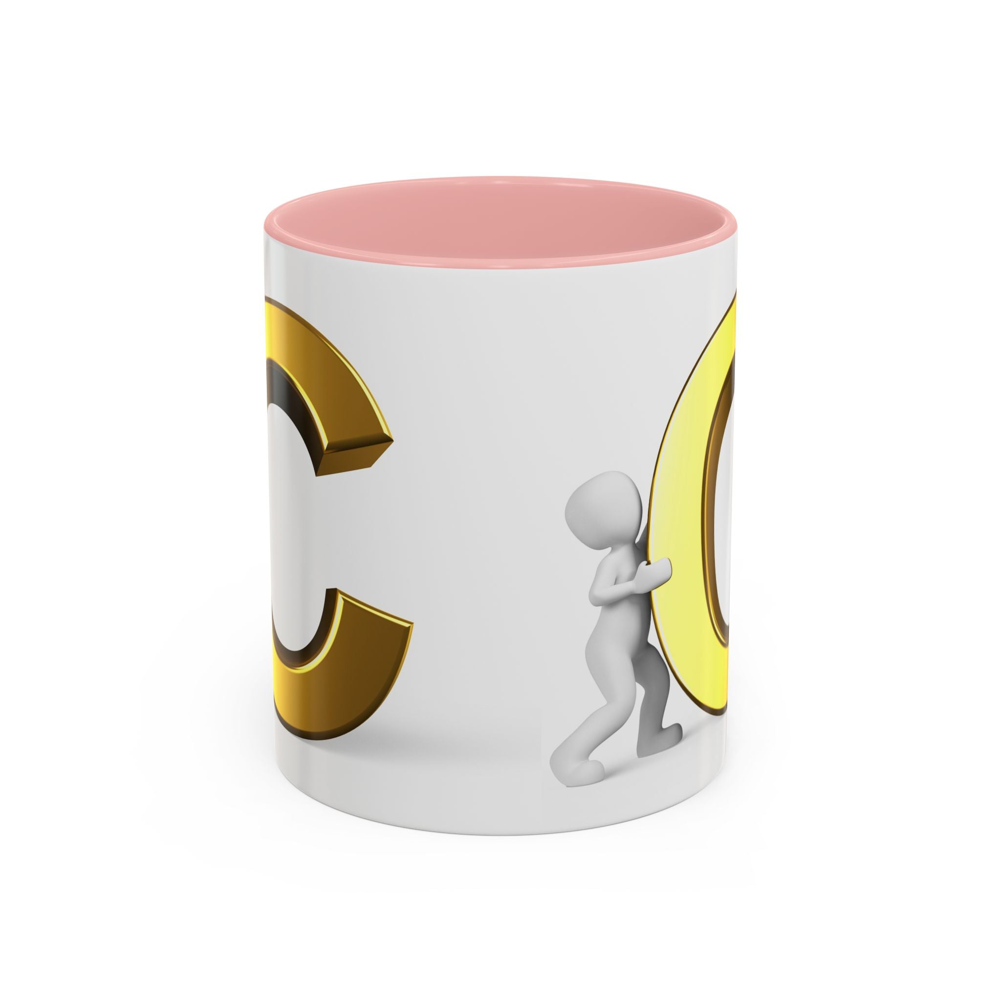 Mug Lettre C Dorée | Mug à café avec initiale C