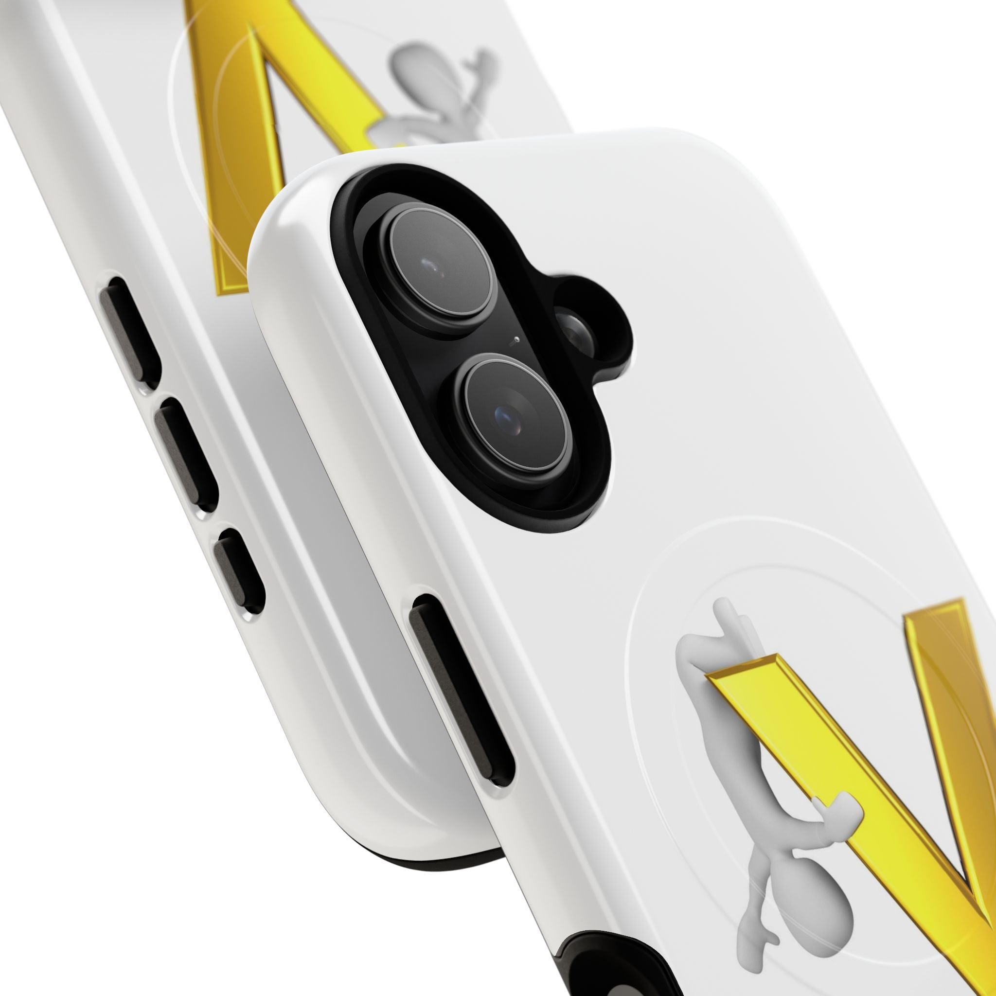 3D Yellow V Letter Phone Case Tough Magnetic Case | Monogram V iPhone Cover