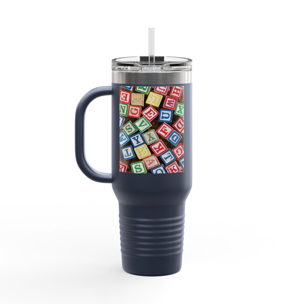 Colorful Alphabet Blocks Insulated Travel Mug | 40oz