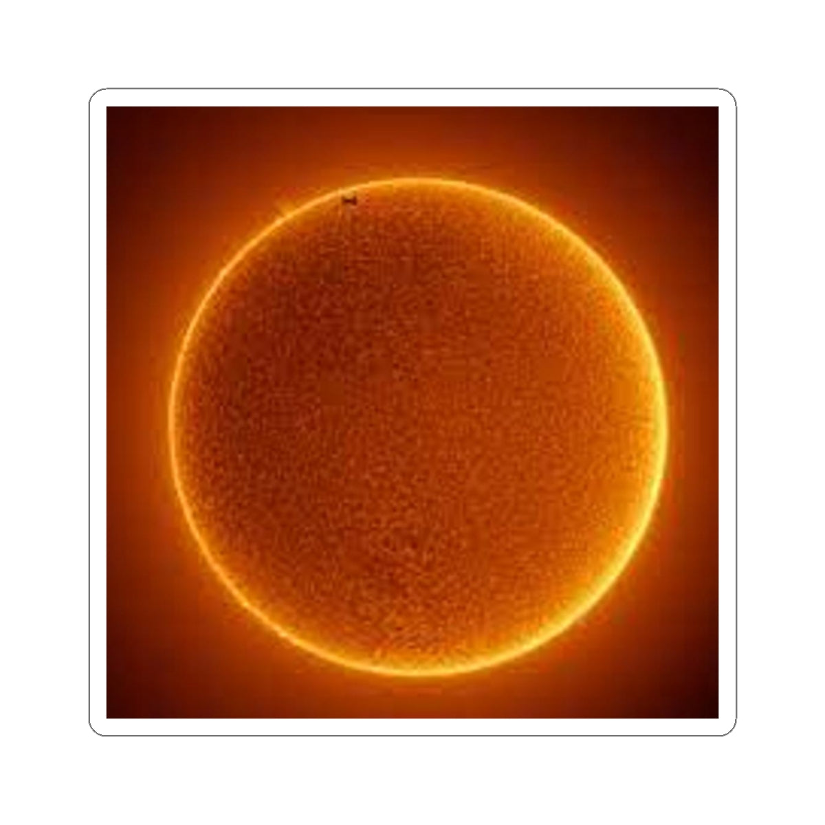 Autocollant Disque Solaire | Autocollant de photographie solaire découpé à la demande