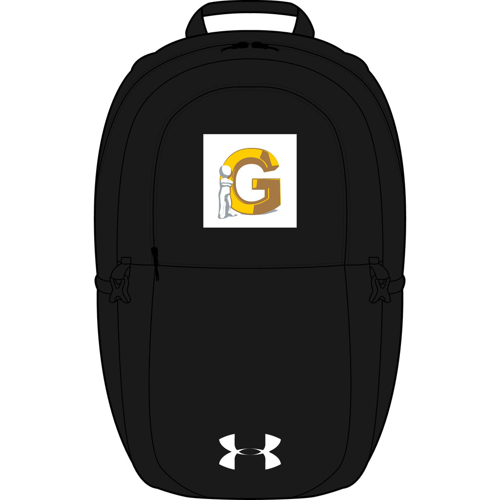 Gold Letter G Logo Backpack | Embroidered Initial Monogram Backpack