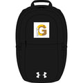 Gold Letter G Logo Backpack | Embroidered Initial Monogram Backpack