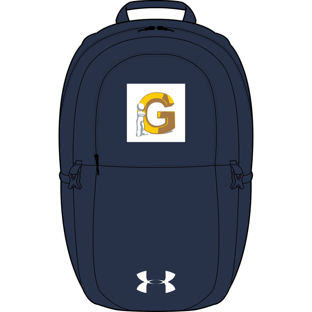 Gold Letter G Logo Backpack | Embroidered Initial Monogram Backpack
