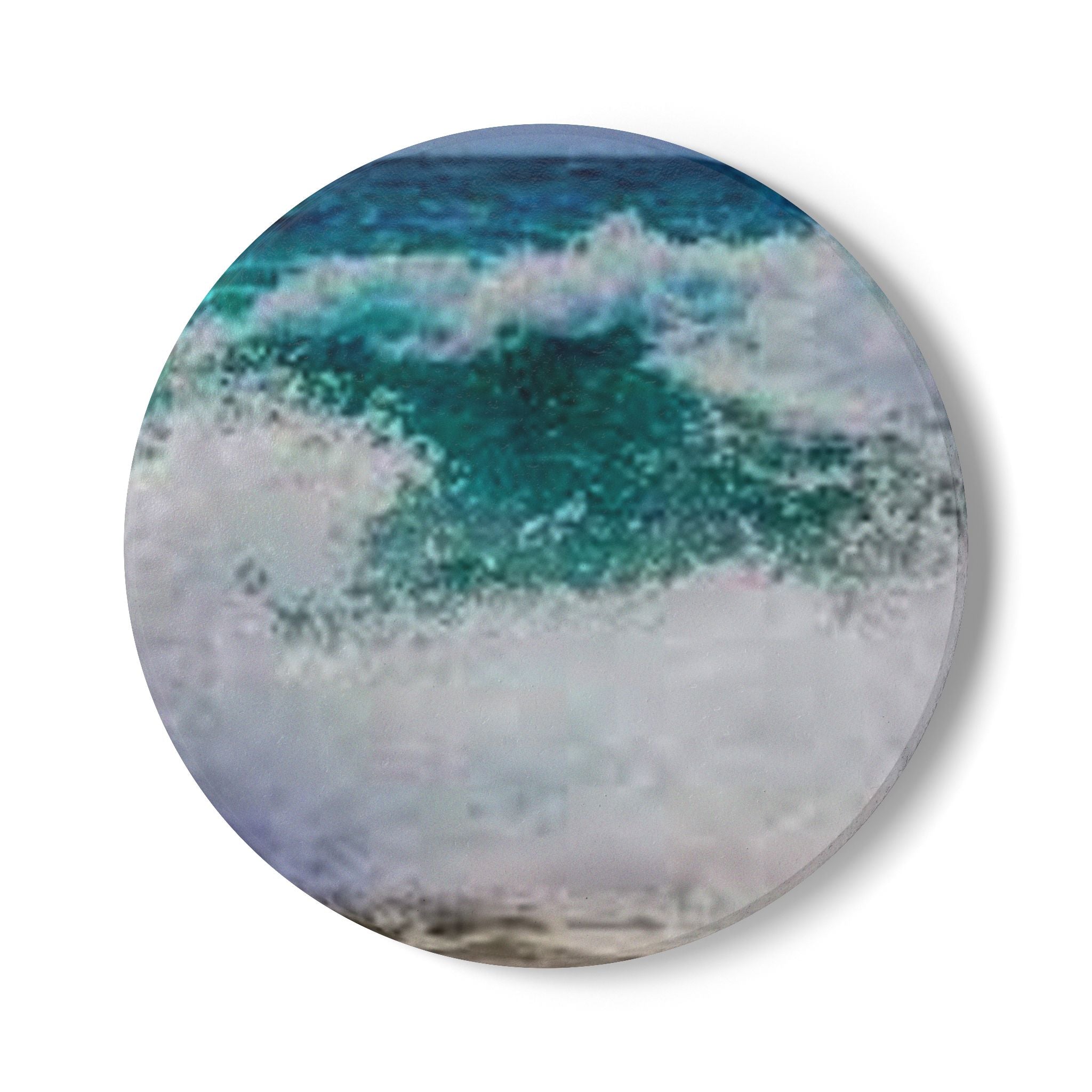 Ocean Wave Ceramic Coaster | Beach Coastal Drink Mat