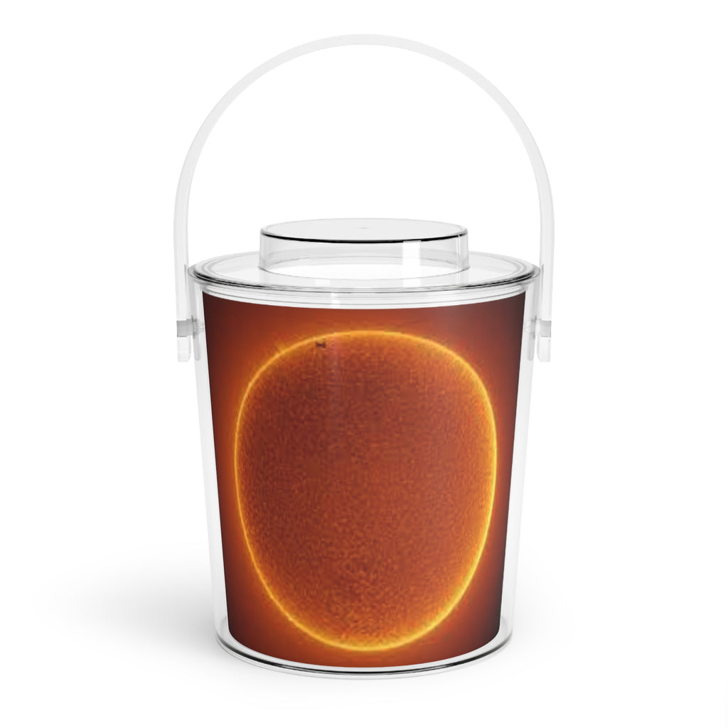 Solar Eclipse Ice Bucket with Tongs | Moon Shadow Beverage Cooler