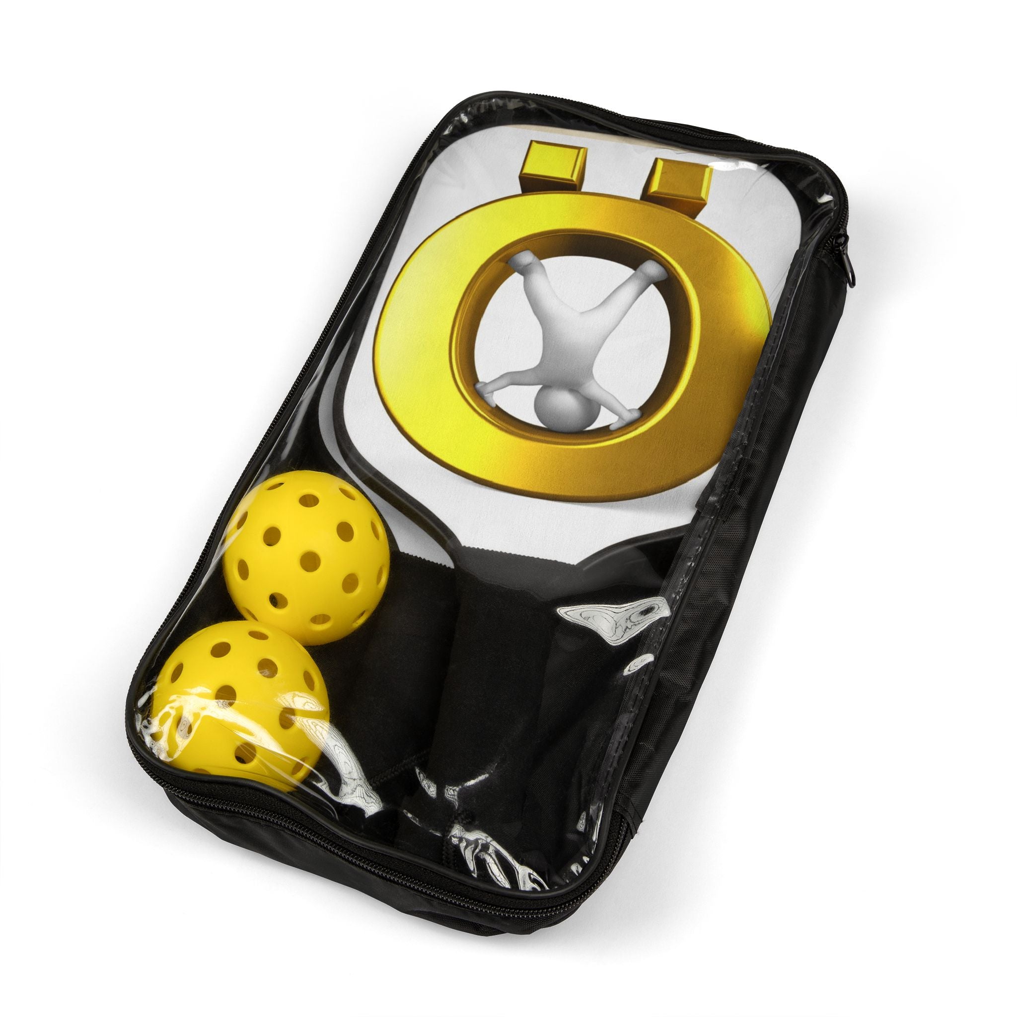 Gold Letter Ö Graphic Pickleball Paddle Set | Pickleball Kit