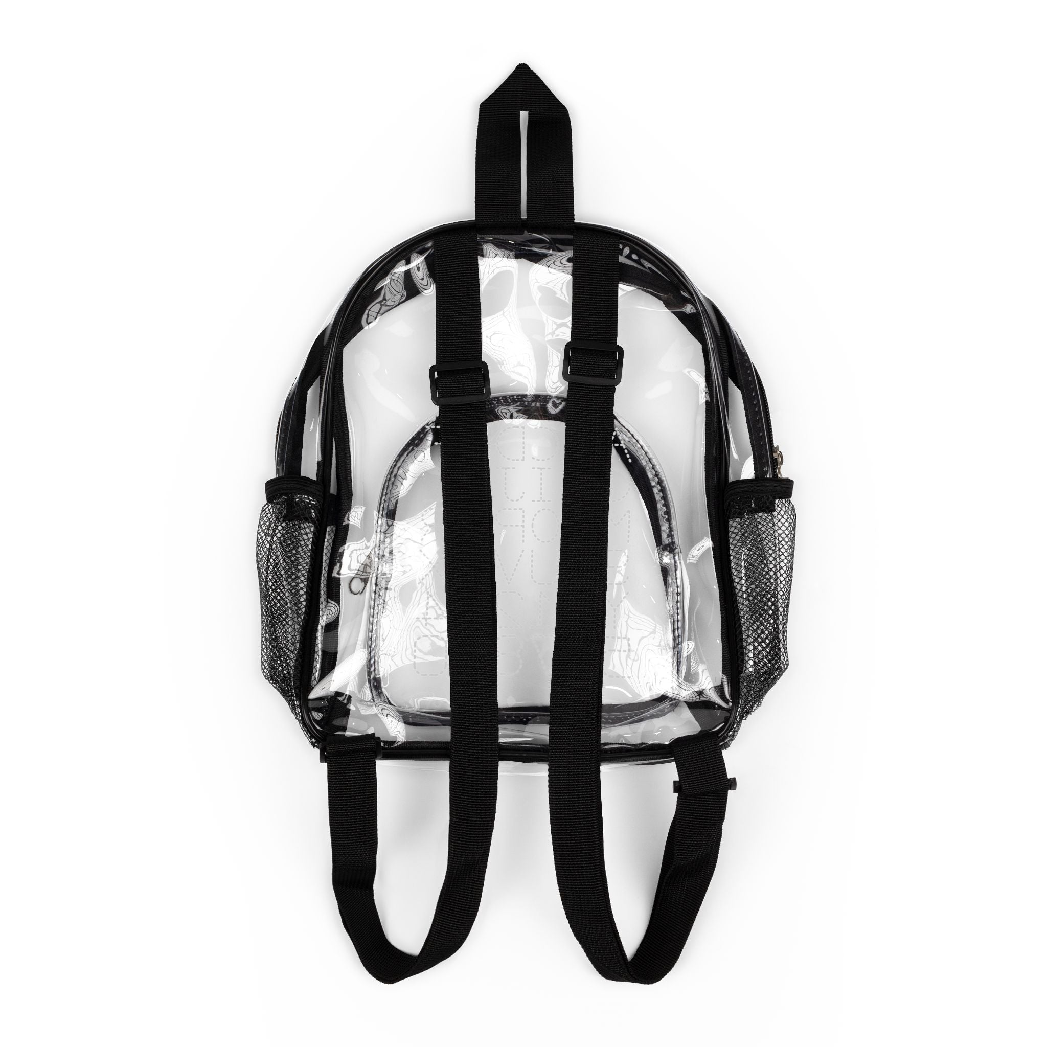 Clear Stadium Backpack | Transparent School Bag with Mesh Side Pockets