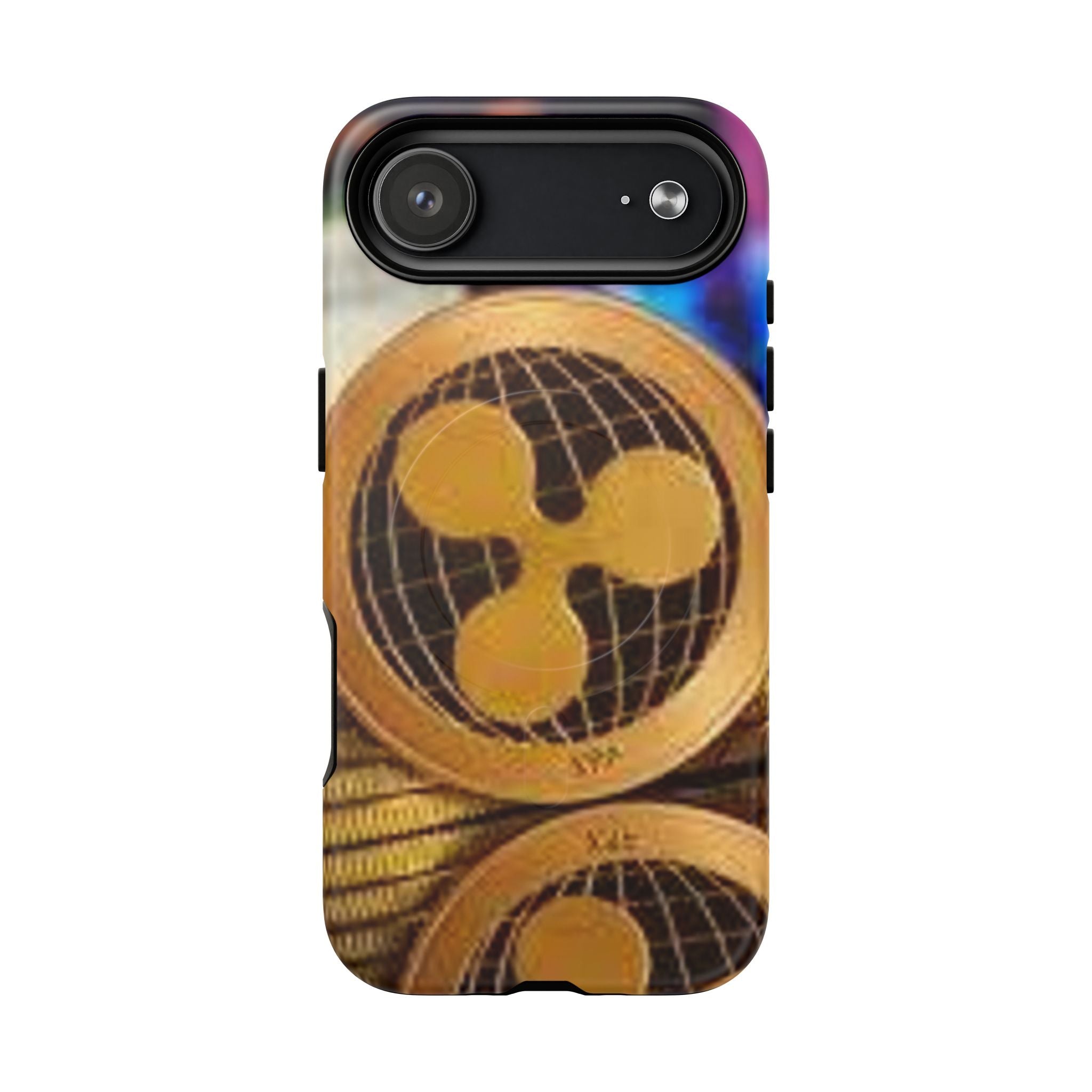 Coque de protection rigide magnétique design Ripple Coin | Coque de téléphone Crypto Ripple