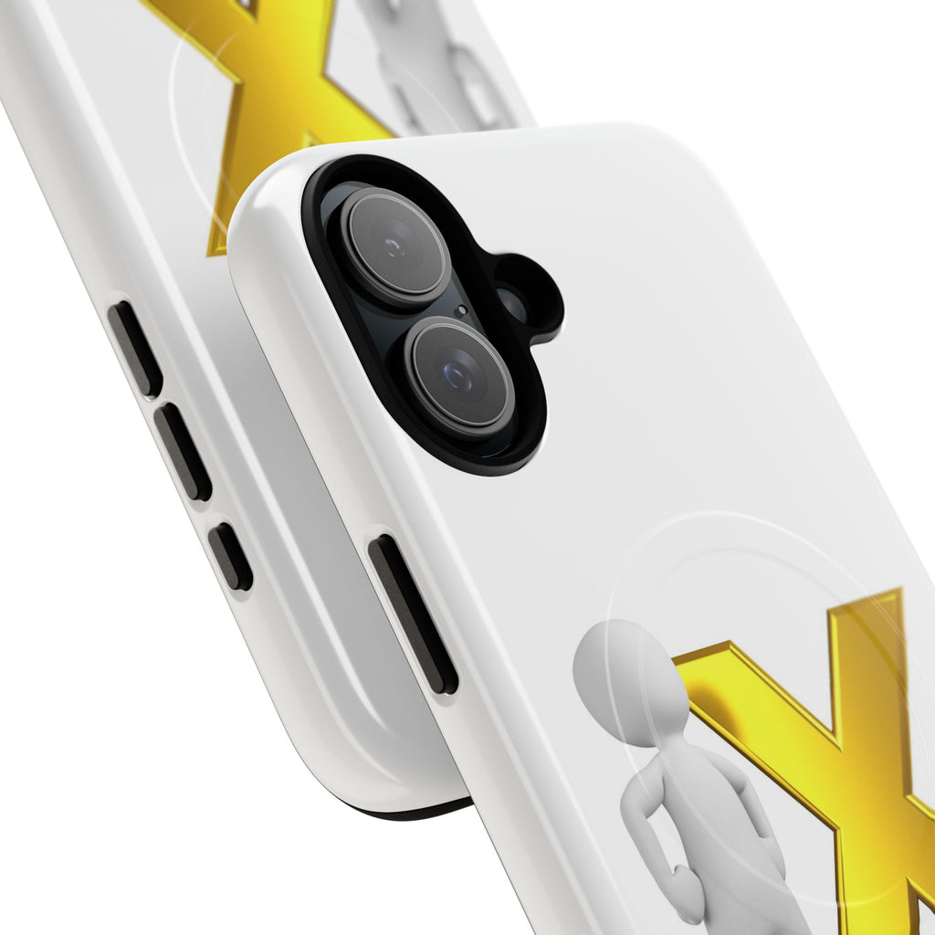 Gold X with 3D Figure iPhone Case | Tough Magnetic Case